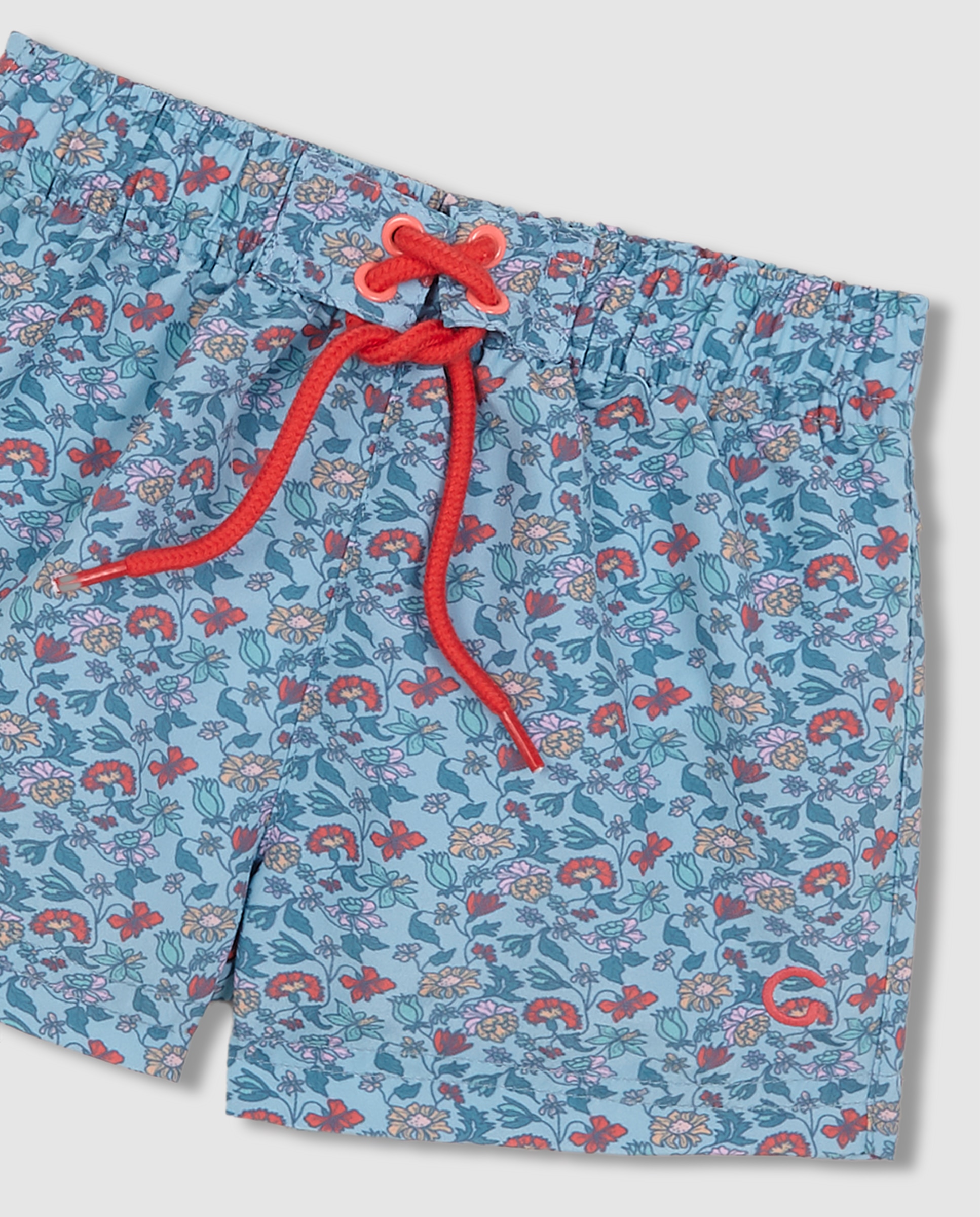 Fato de Banho para Bebé com Estampado Floral Gocco Azul-claro-3
