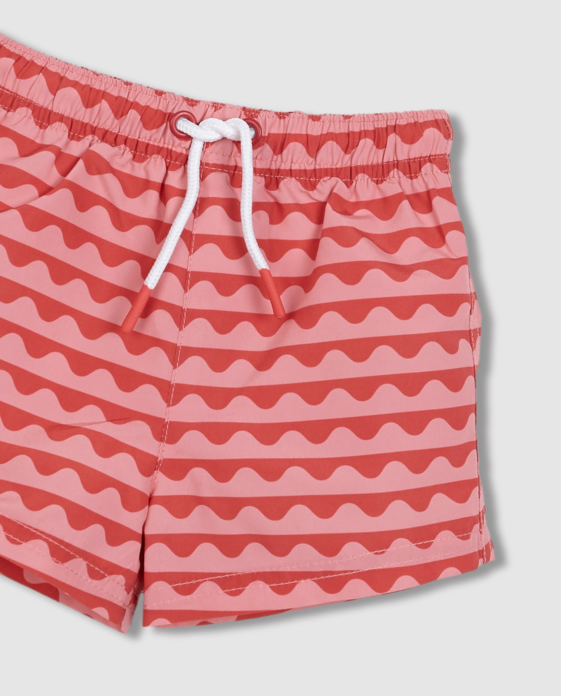 Fato de Banho para Bebé com Estampado de Ondas Gocco Rosa-3