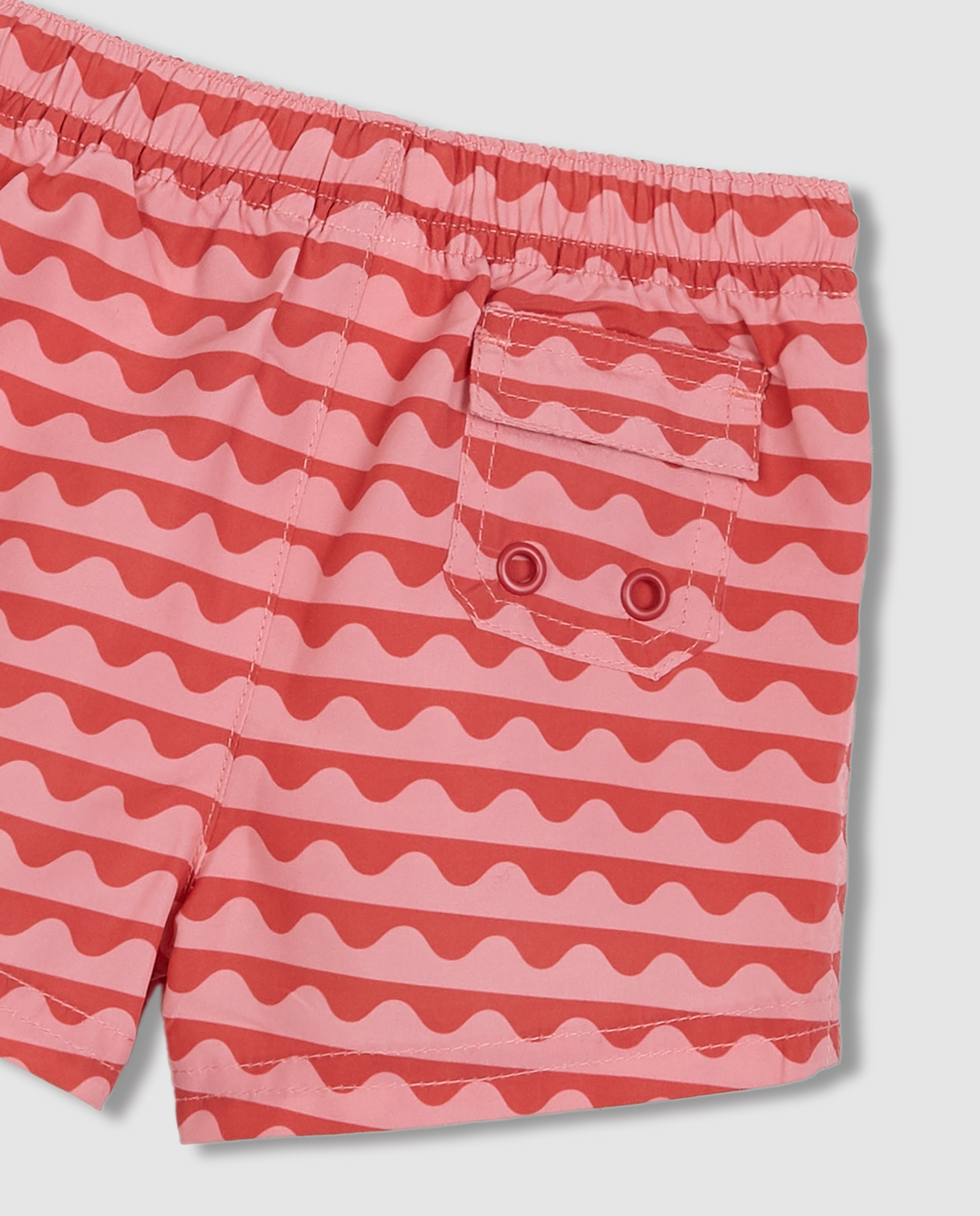 Fato de Banho para Bebé com Estampado de Ondas Gocco Rosa-4