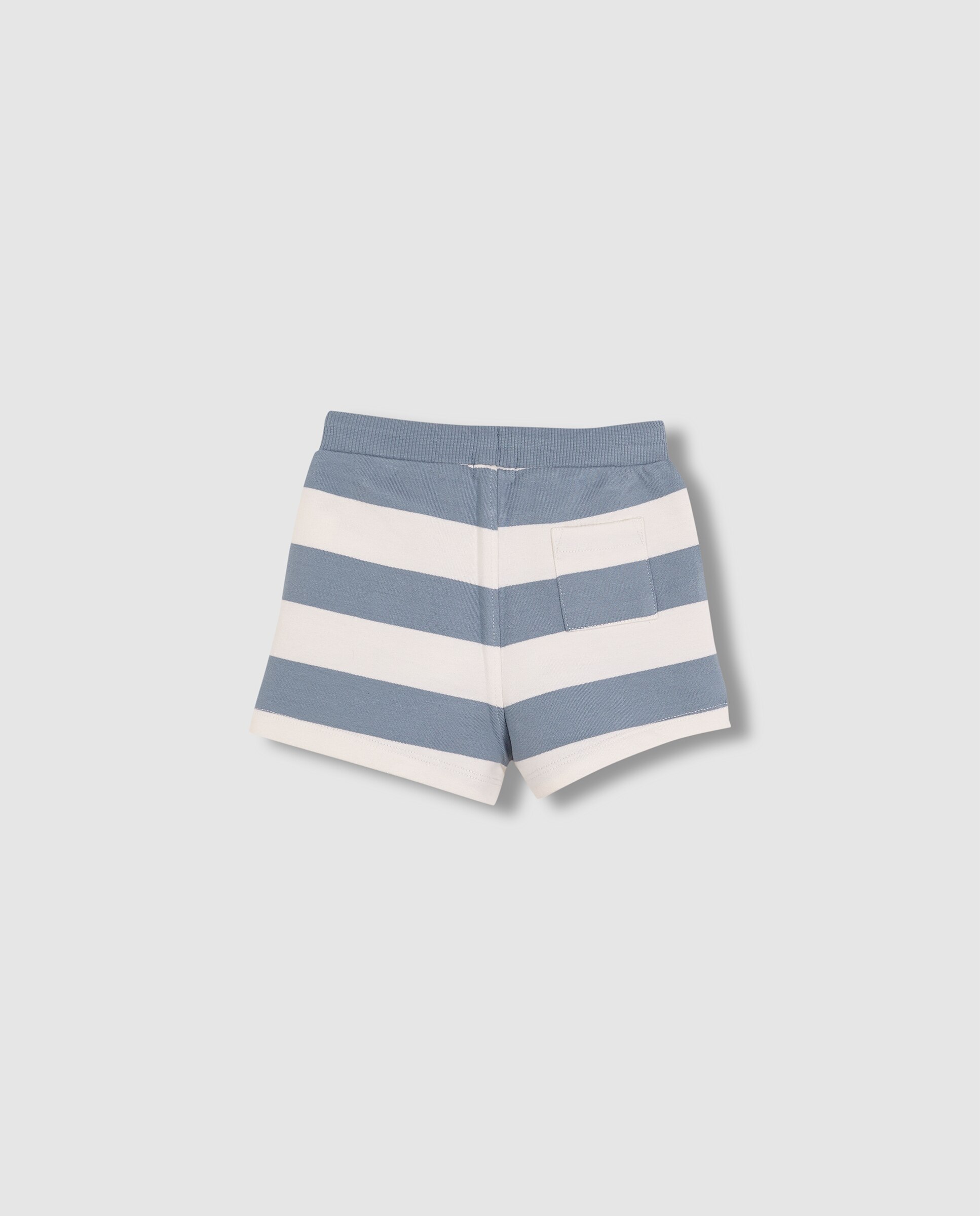 Bermuda para Bebé de Felpa Às Riscas Gocco Branco-marfim-2