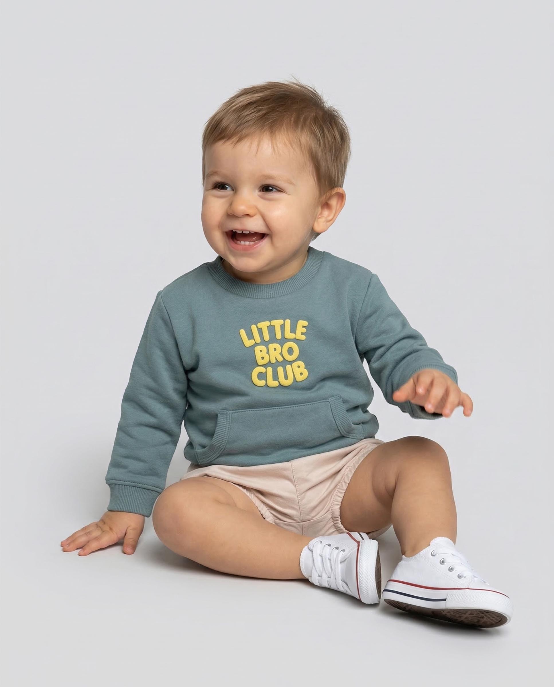 Sweatshirt para Bebé Little Bro Gocco Verde-5