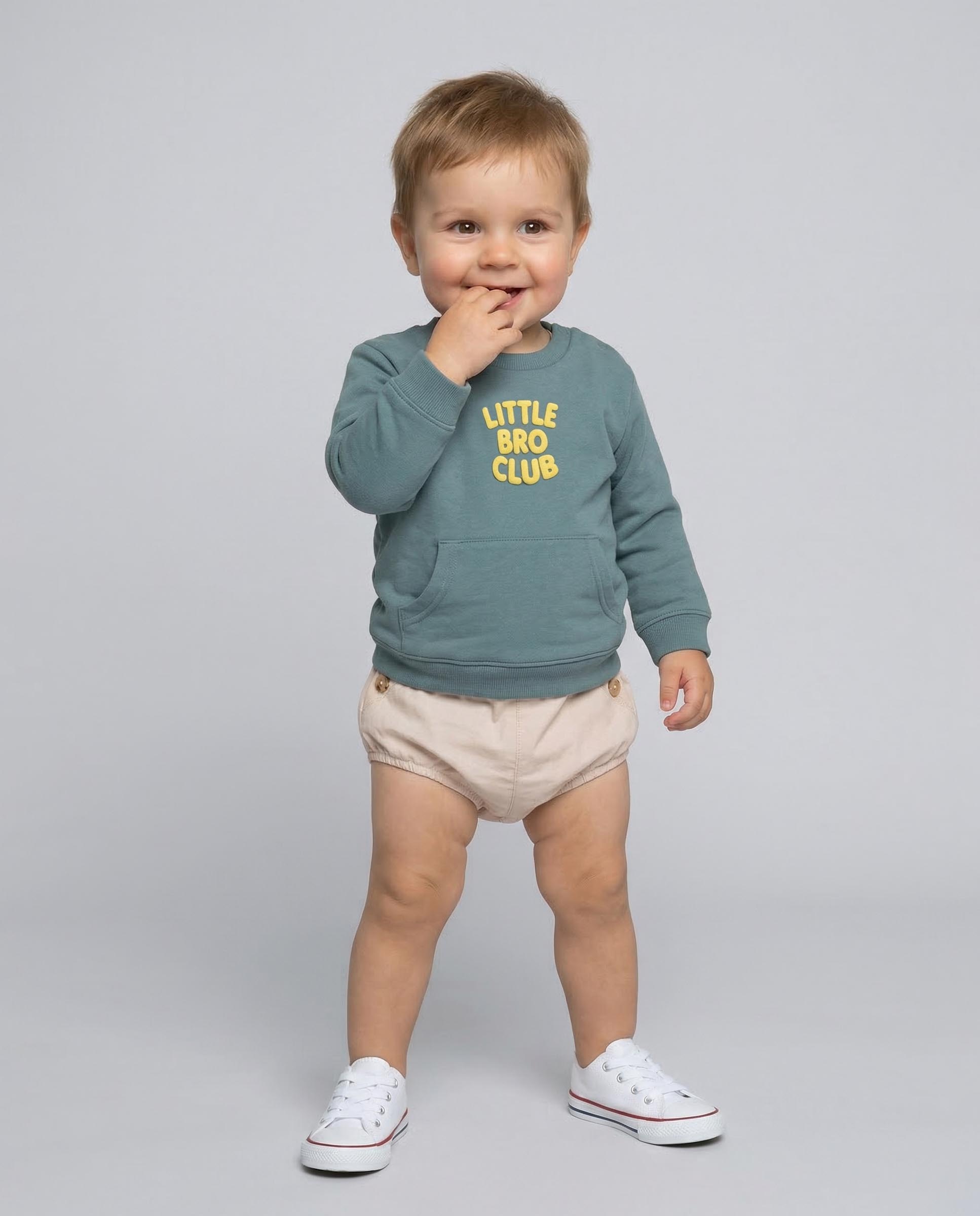 Sweatshirt para Bebé Little Bro Gocco Verde-6