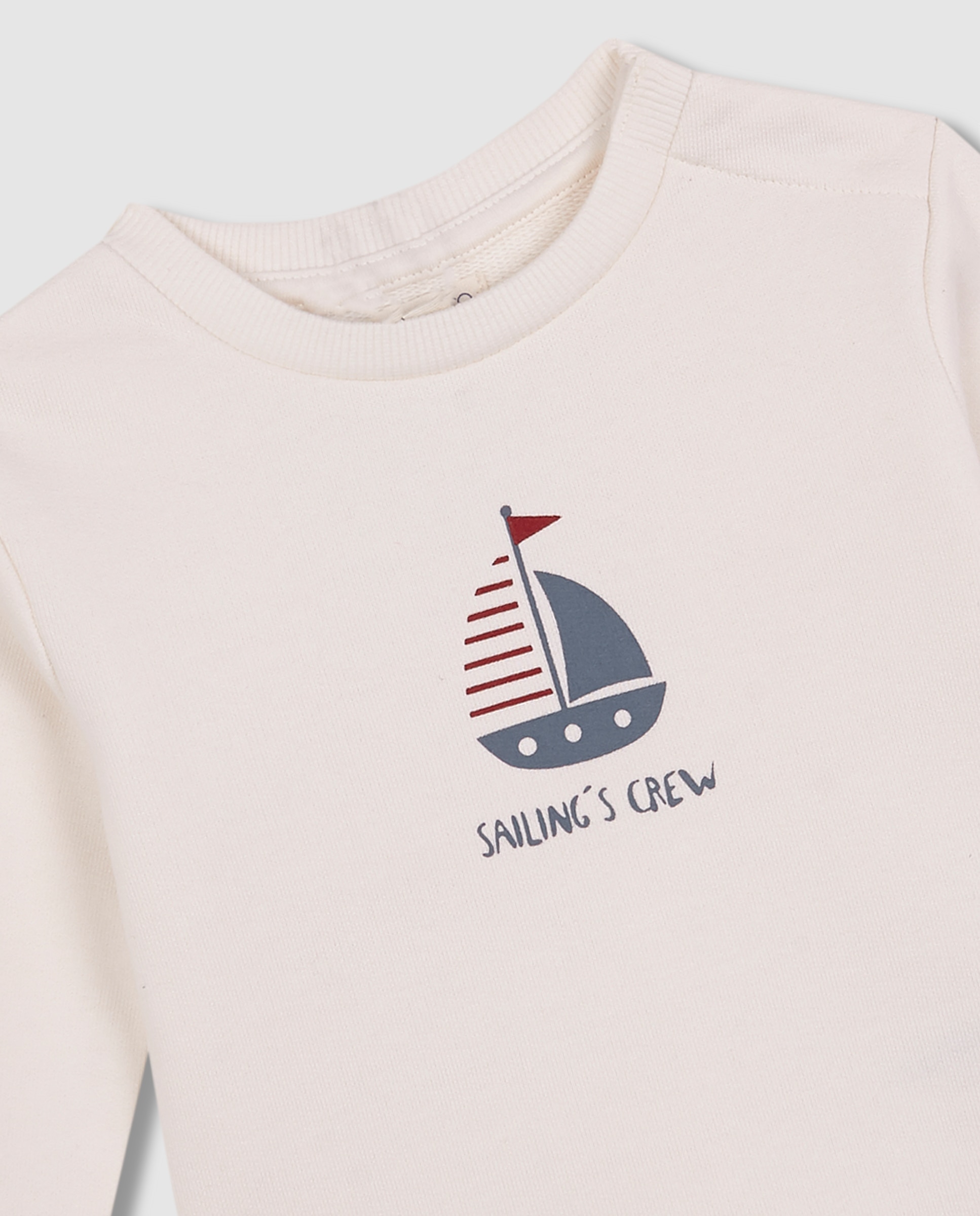 Sweatshirt para Bebé com Print Branco-marfim-3