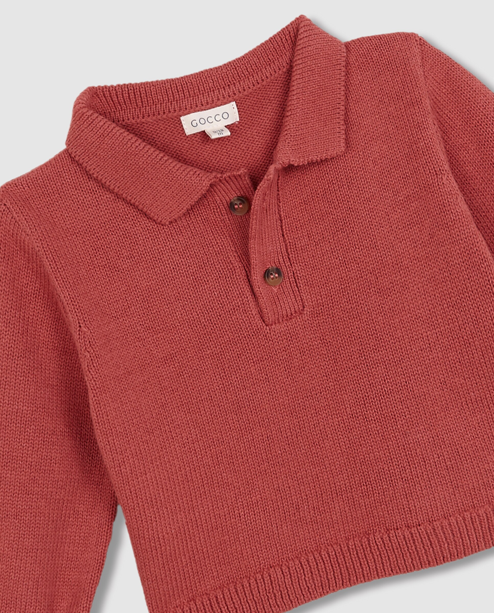 Camisola para Bebé Estilo Polo Gocco Rosa-3