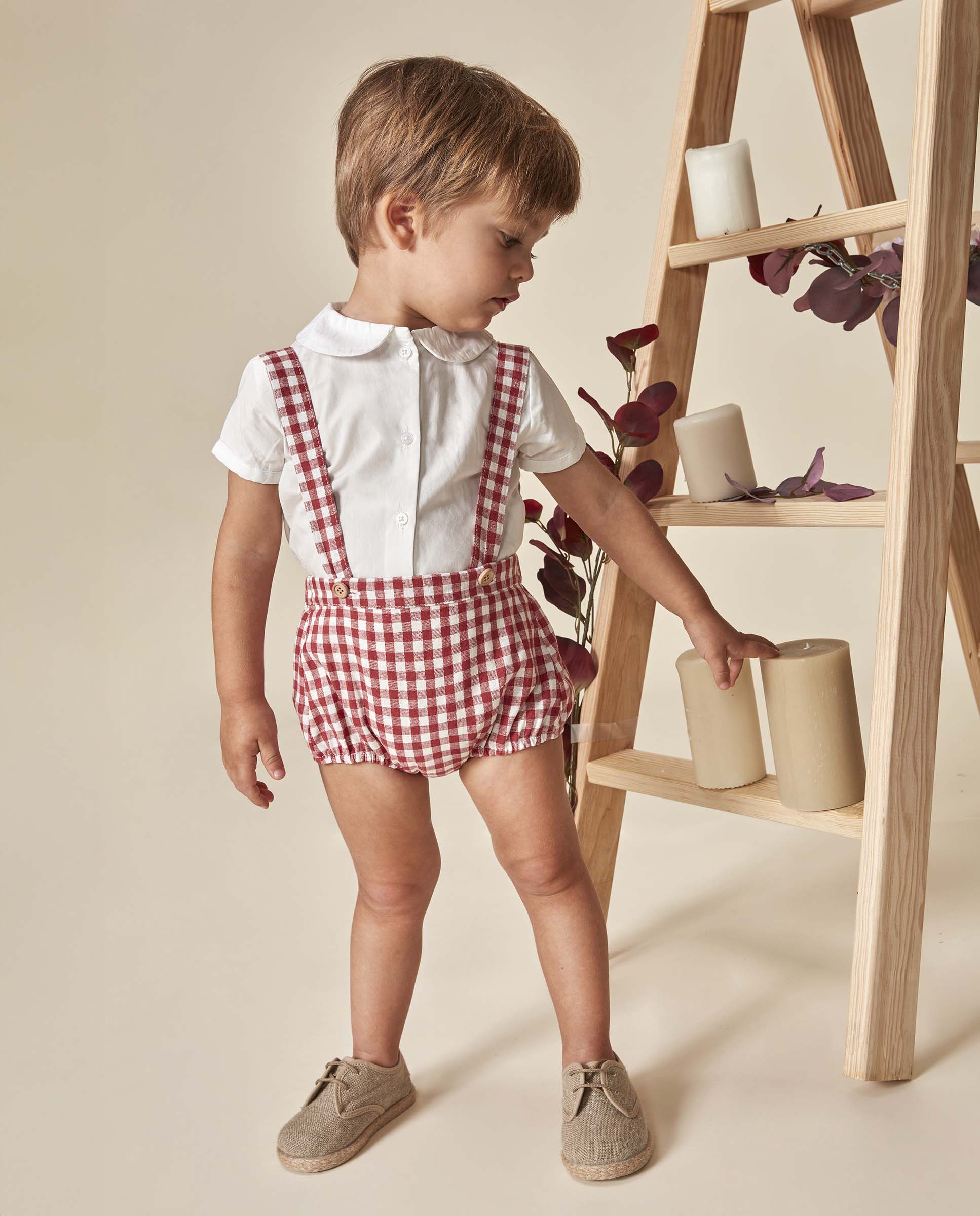 Imagem 0 de Calções para Bebé de Linho com Alças