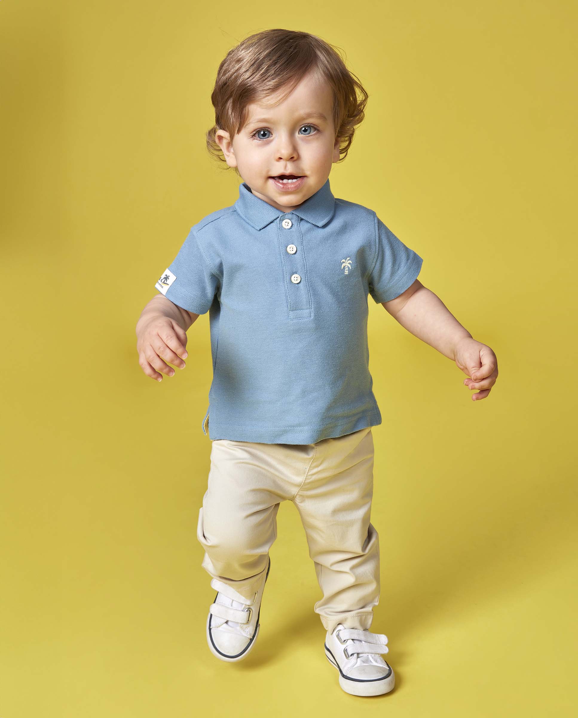 Polo para Bebé Surf Gocco Azul-5