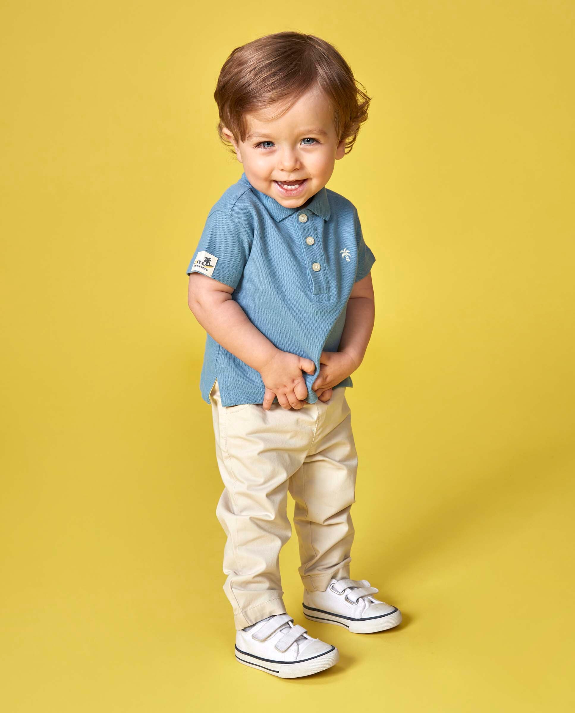 Polo para Bebé Surf Gocco Azul-6