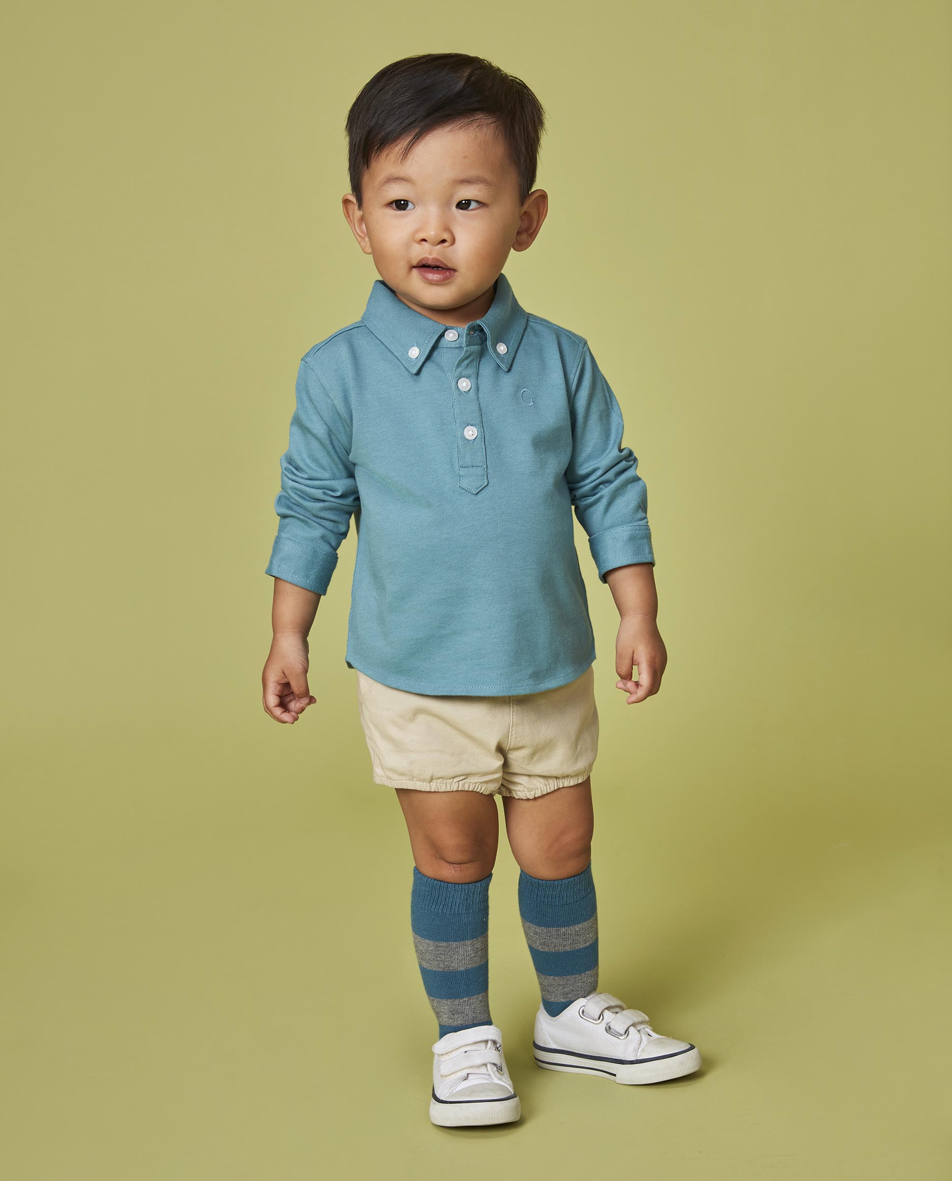 Camisa Polo de Bebé Gocco Azul-5