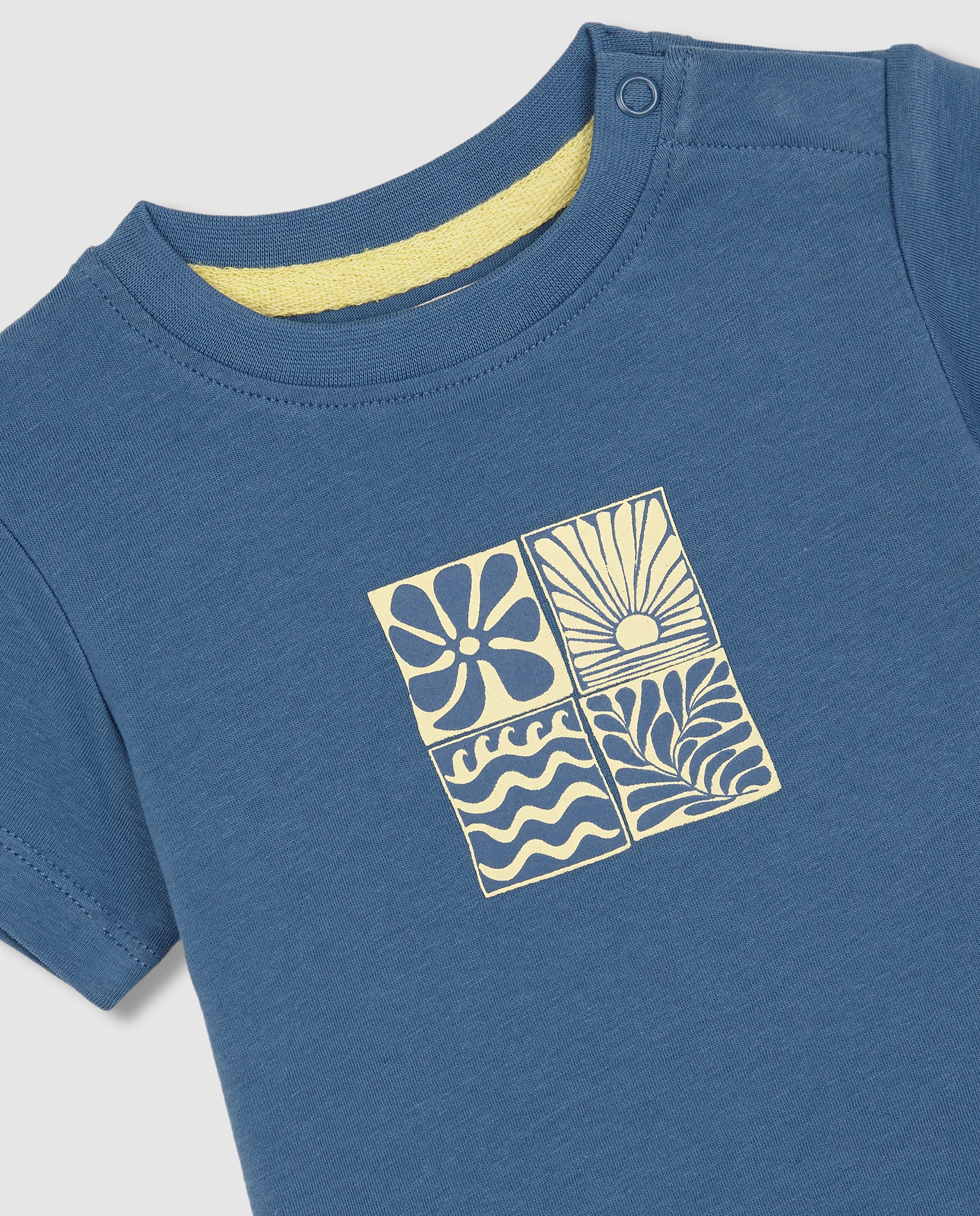 T-shirt para Bebé com Print Azul-3