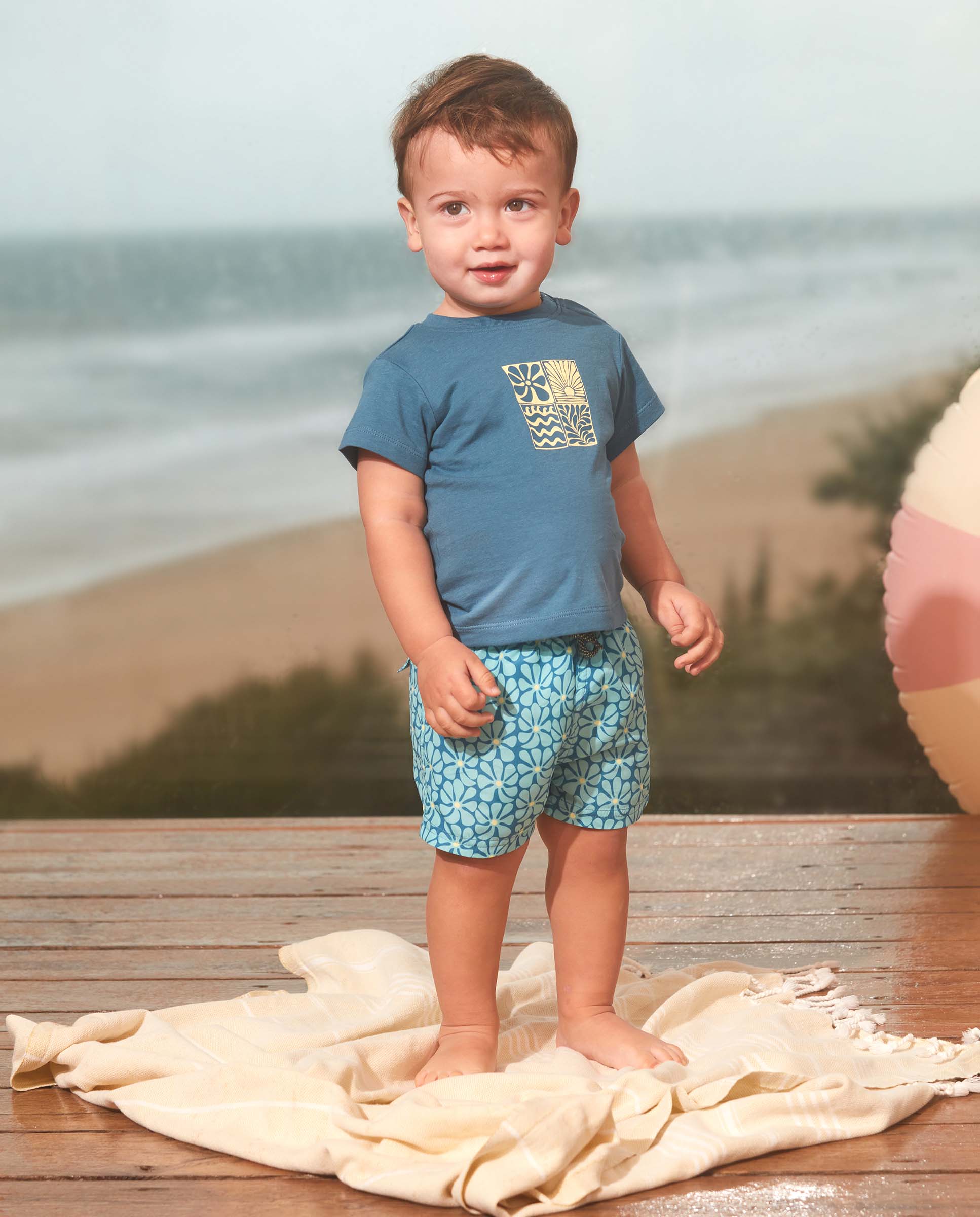 T-shirt para Bebé com Print Azul-5