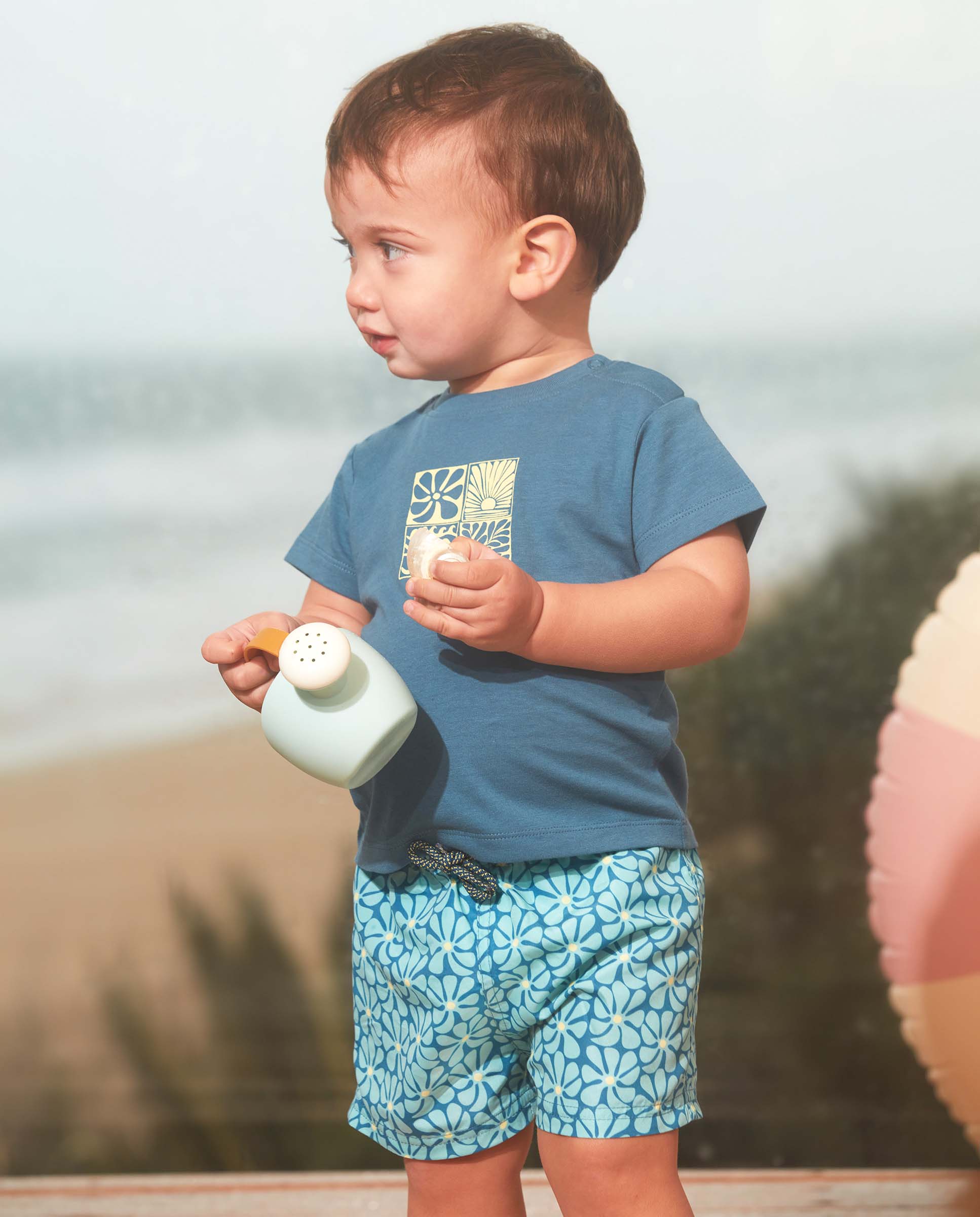 T-shirt para Bebé com Print Azul-6
