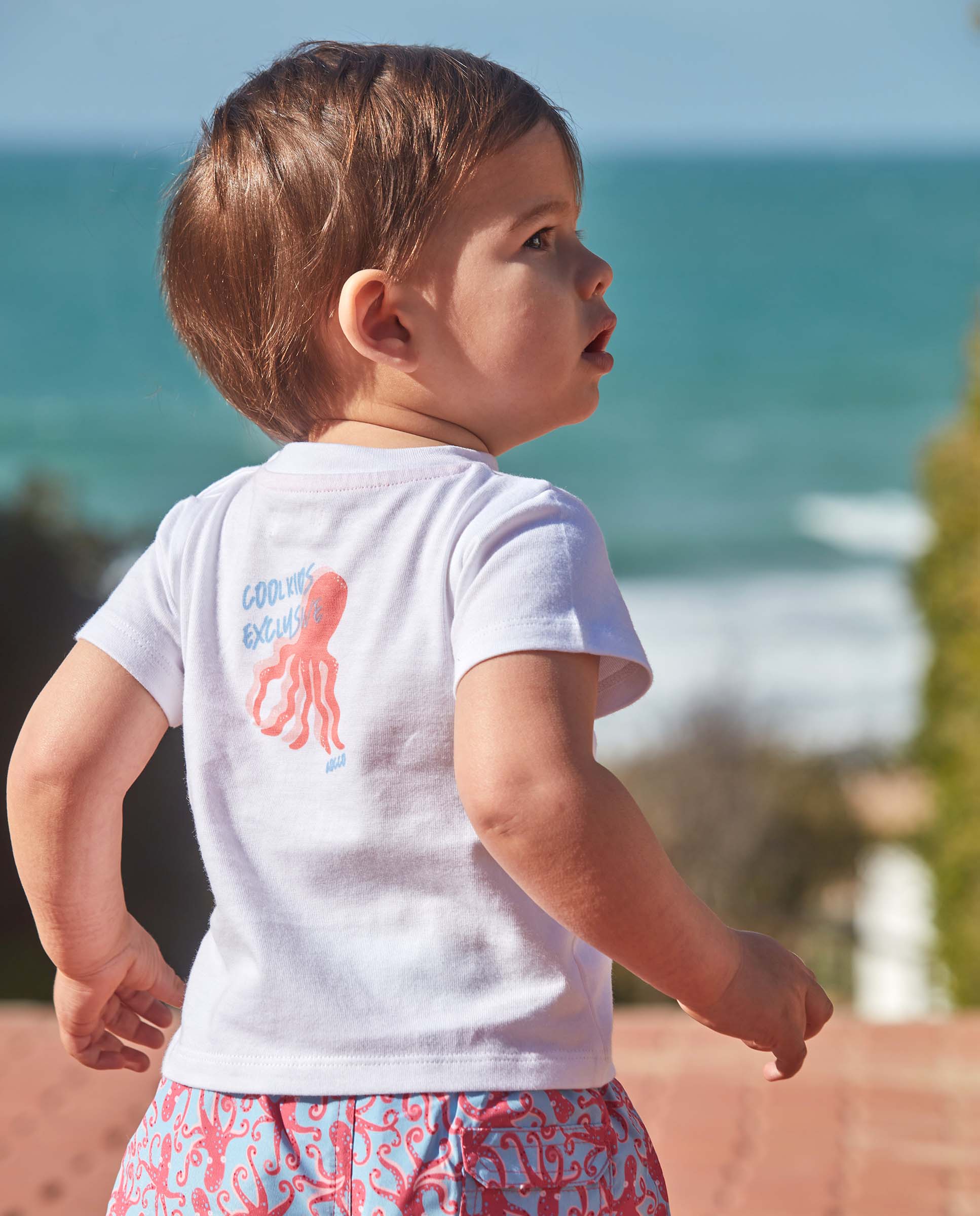 T-shirt para Bebé Polvo Gocco Branco-5