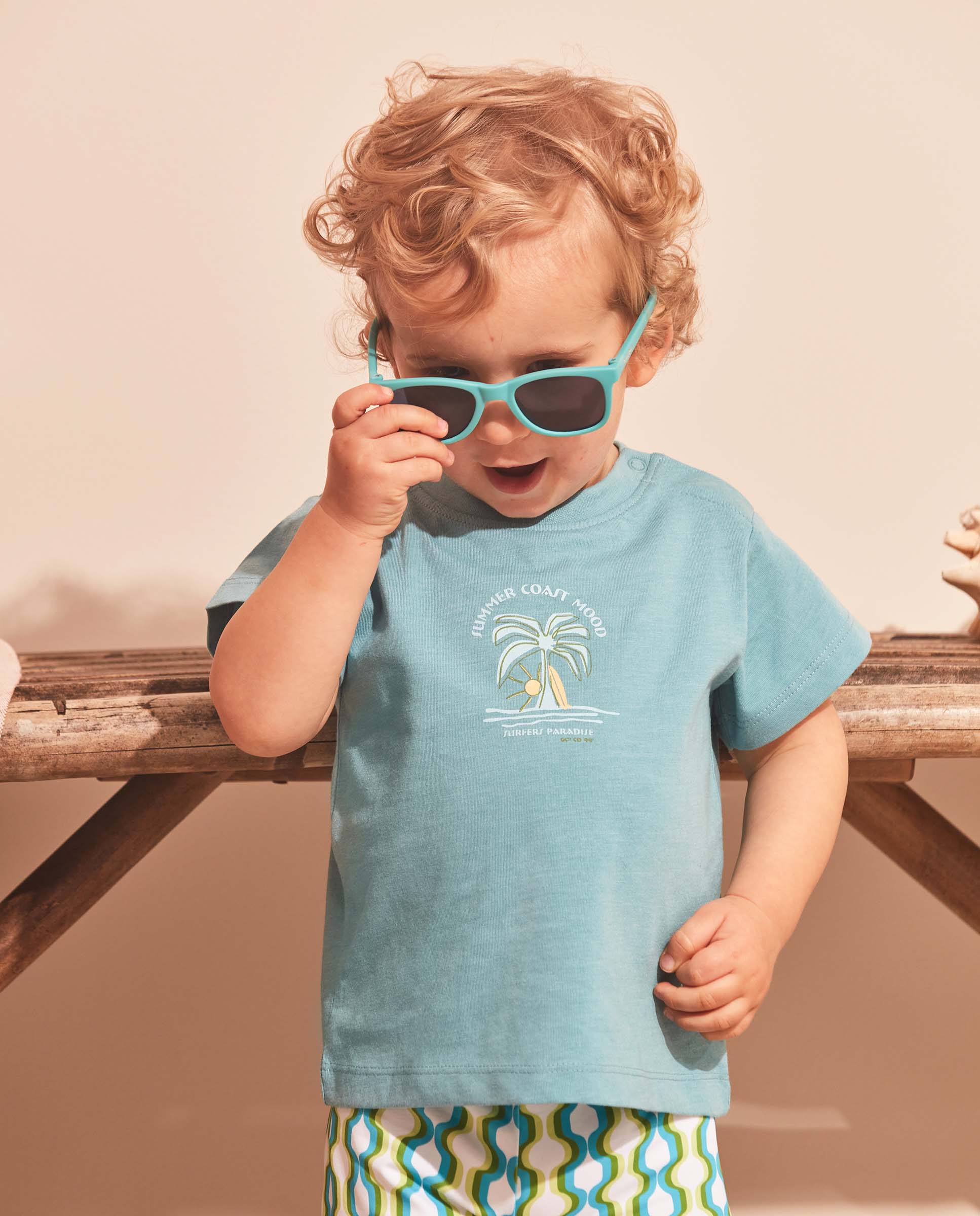 T-shirt de Bebé Summer Gocco Azul-celeste-5