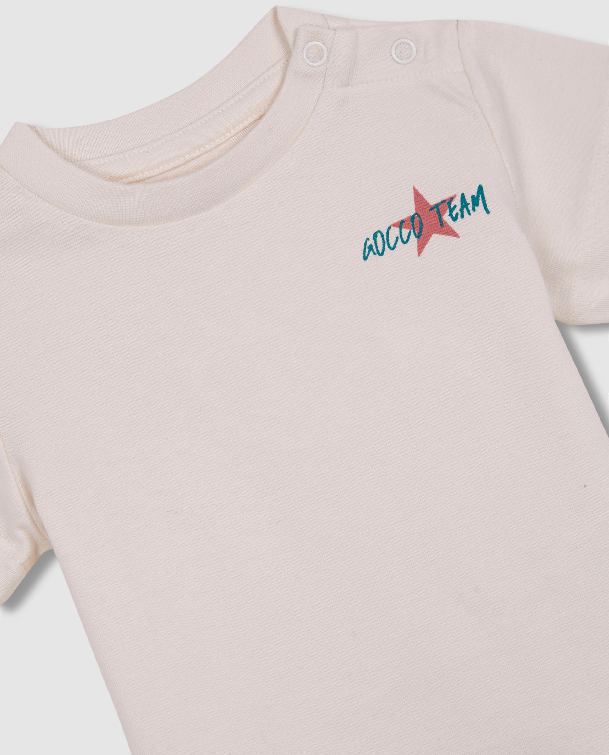 T-shirt para Bebé com Print Branco-marfim-3
