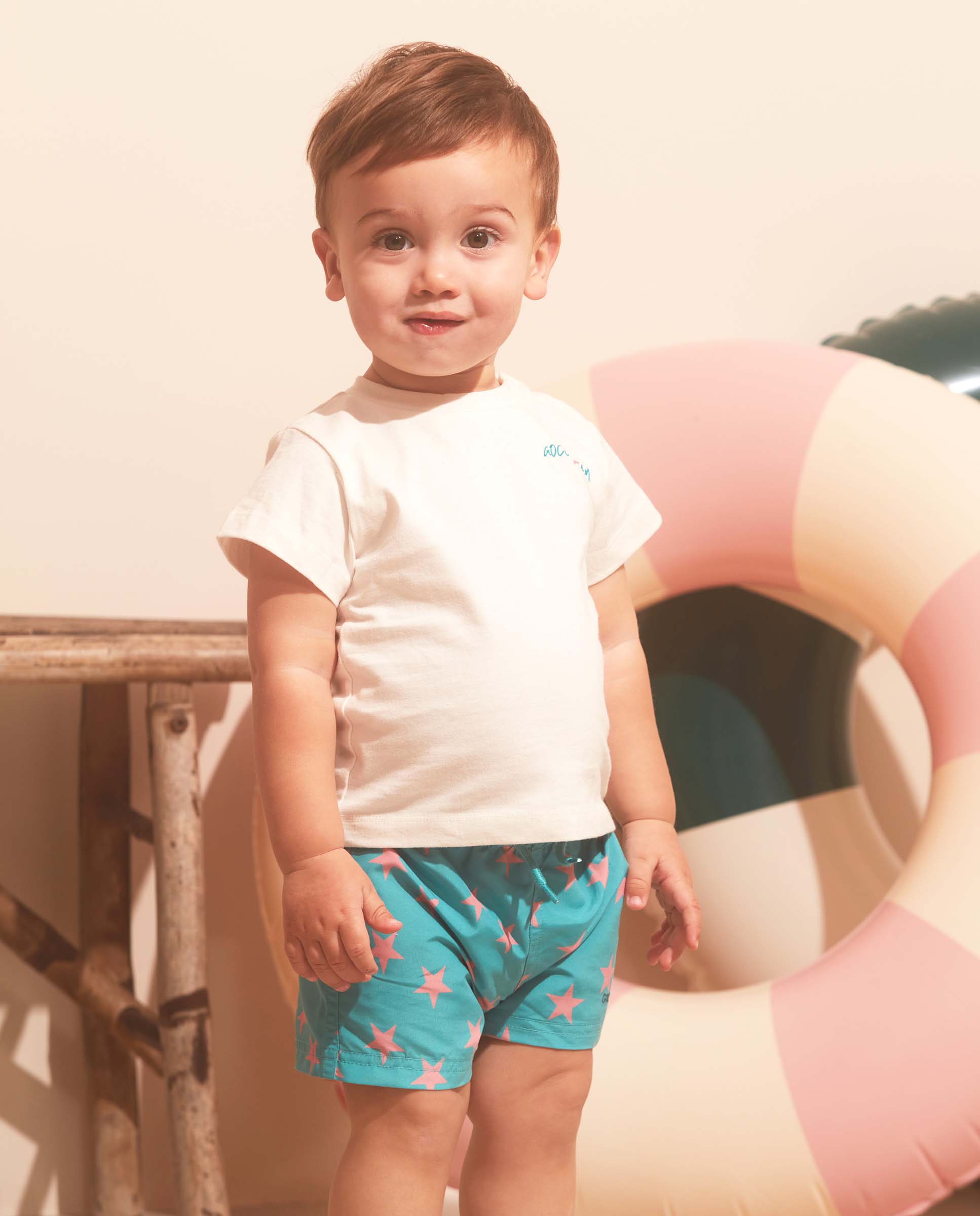T-shirt para Bebé com Print Branco-marfim-6