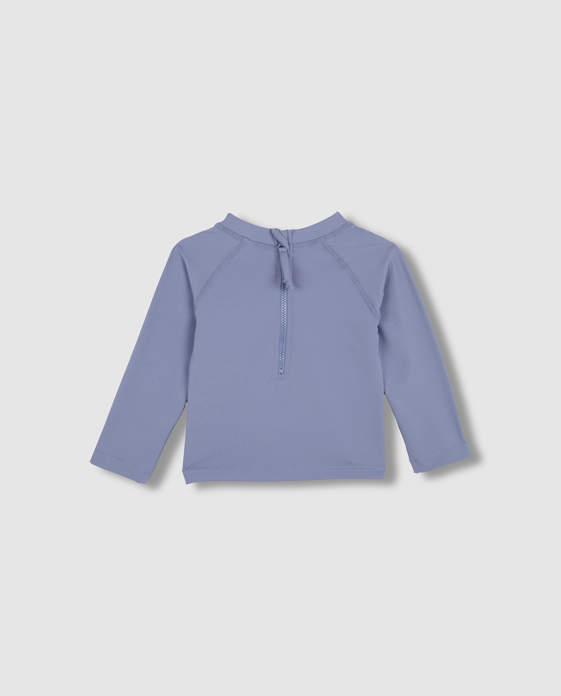 T-shirt para Bebé de Banho com Proteção Solar de Manga Comprida Azul-celeste-2