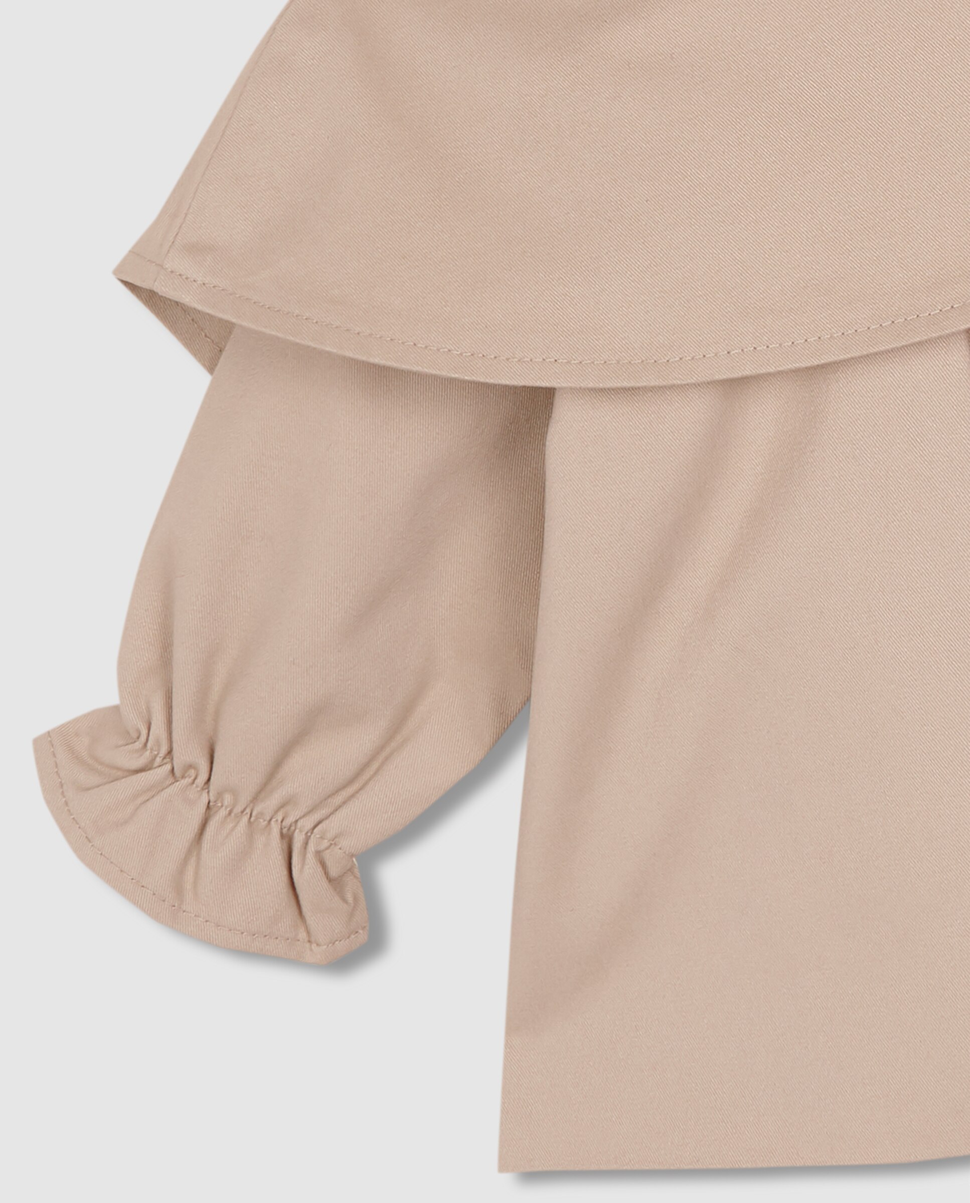 Gabardina para Bebé com Capa Desmontável Gocco Bege-6