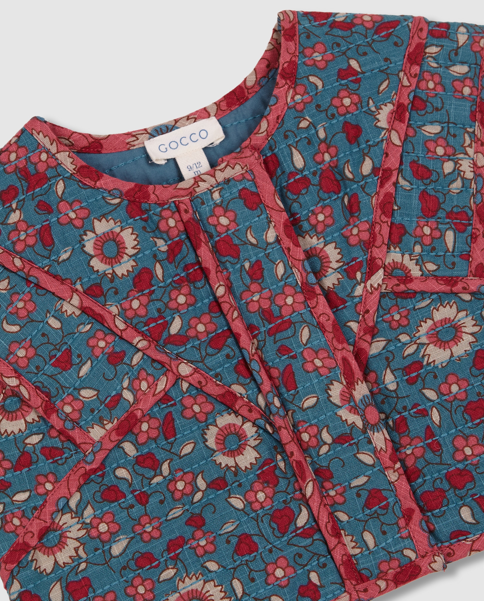 Colete para Bebé Acolchoado Azul Royal-3