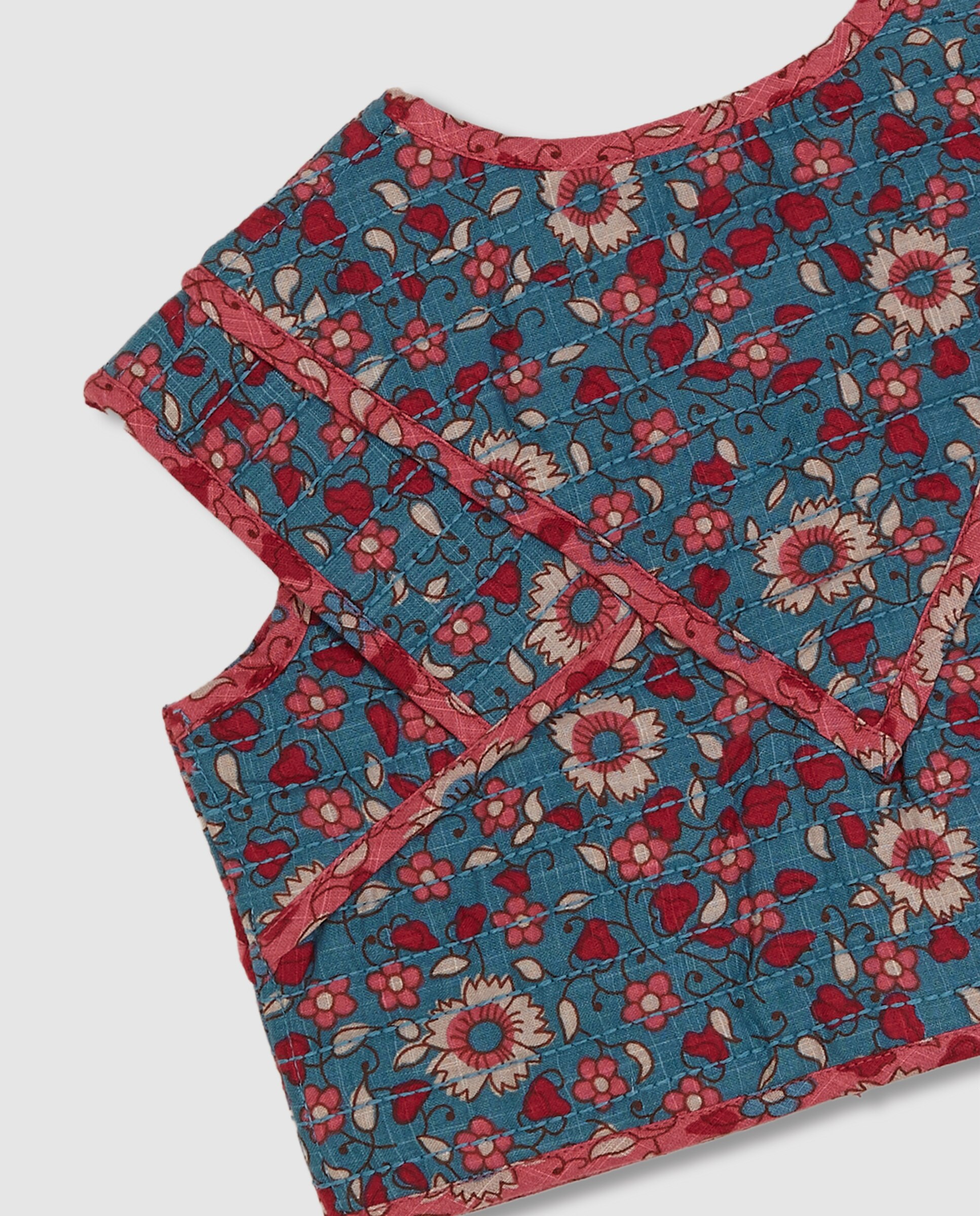 Colete para Bebé Acolchoado Azul Royal-4