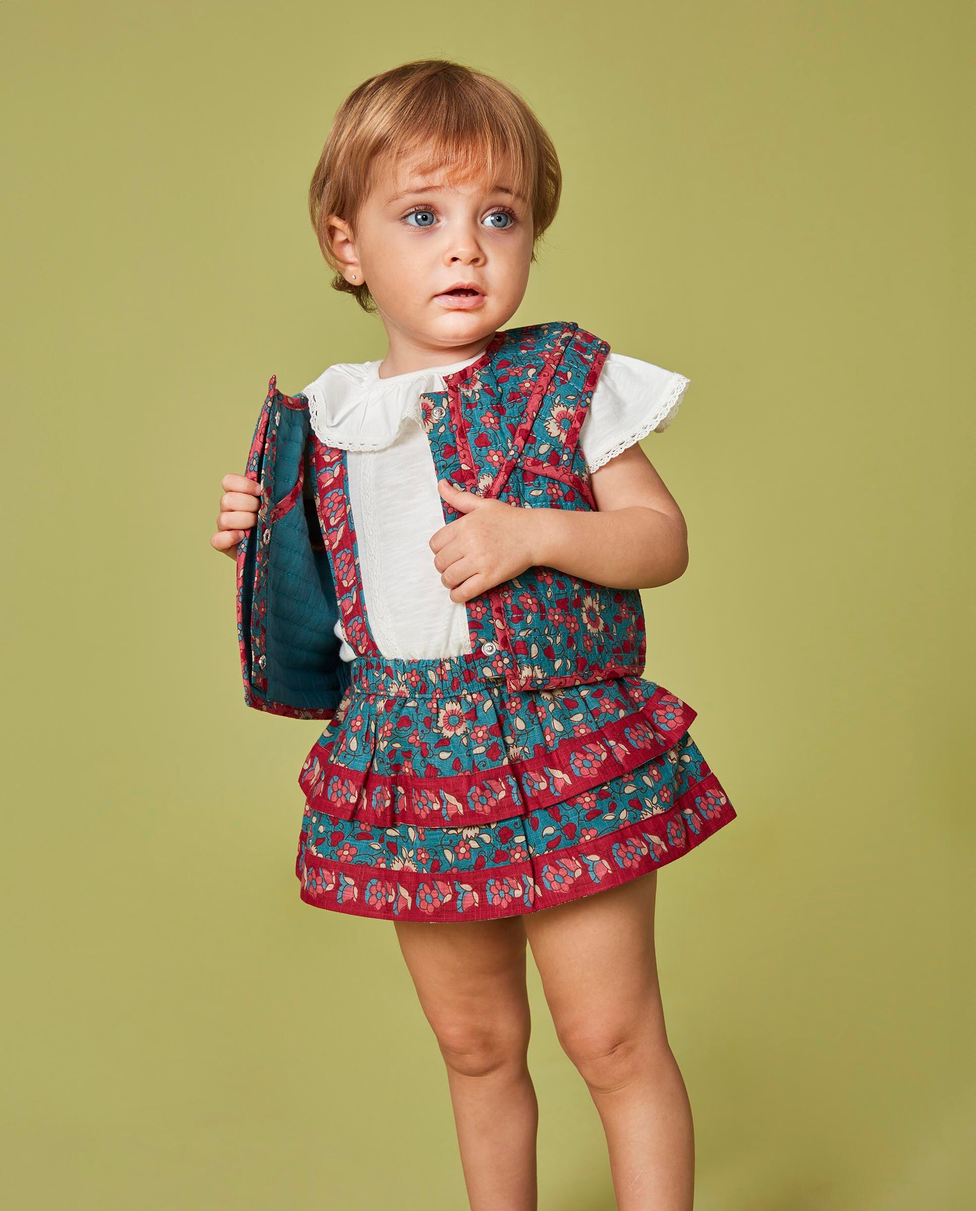 Colete para Bebé Acolchoado Azul Royal-5