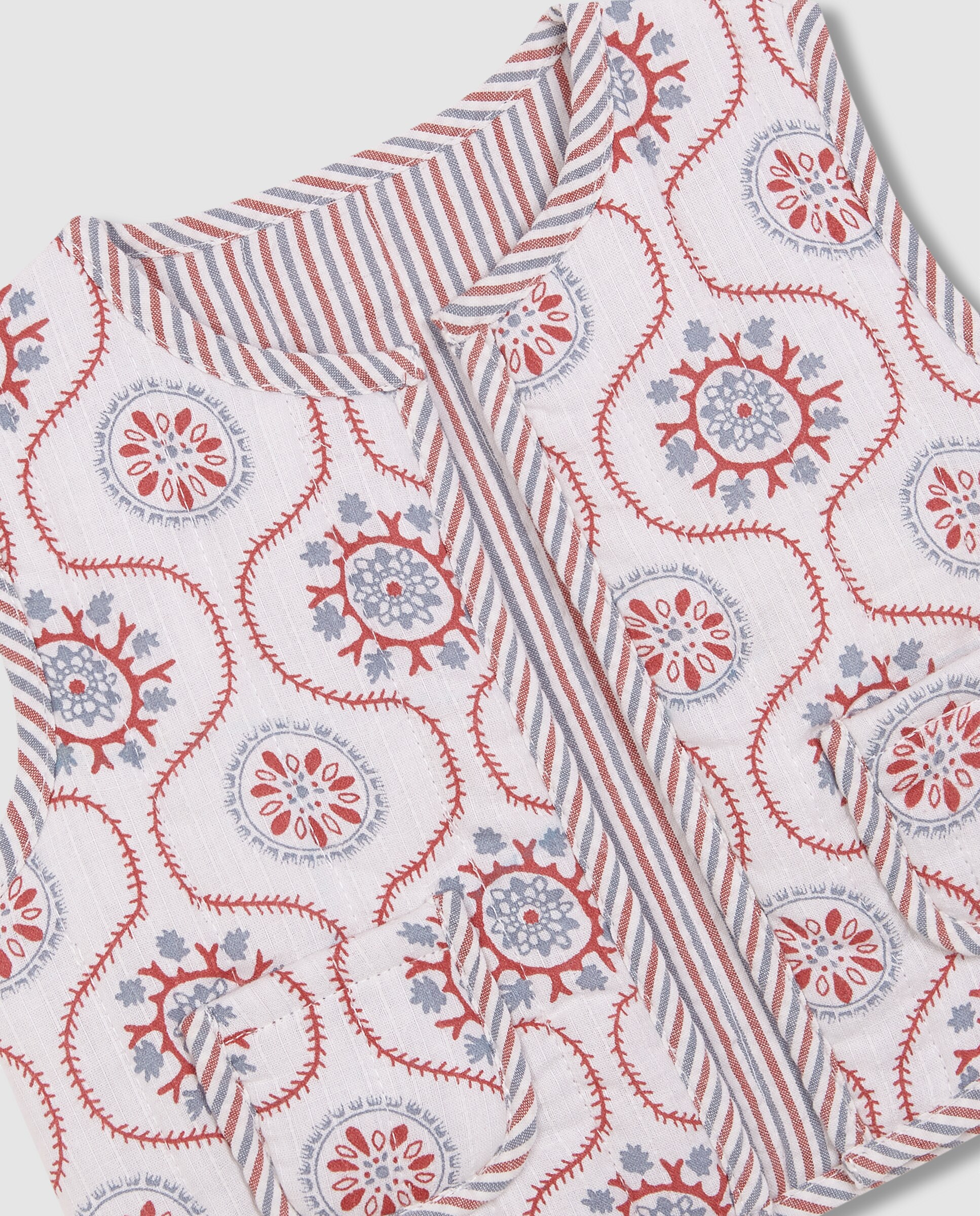 Colete para Bebé Acolchoado com Estampado Reversível Gocco Branco-marfim-3