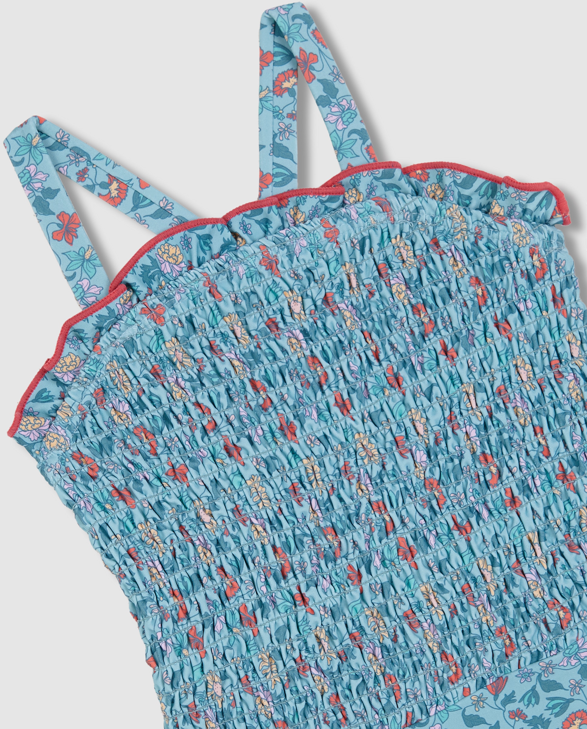 Fato de Banho para Bebé com Estampado de Flores Gocco Azul-claro-3