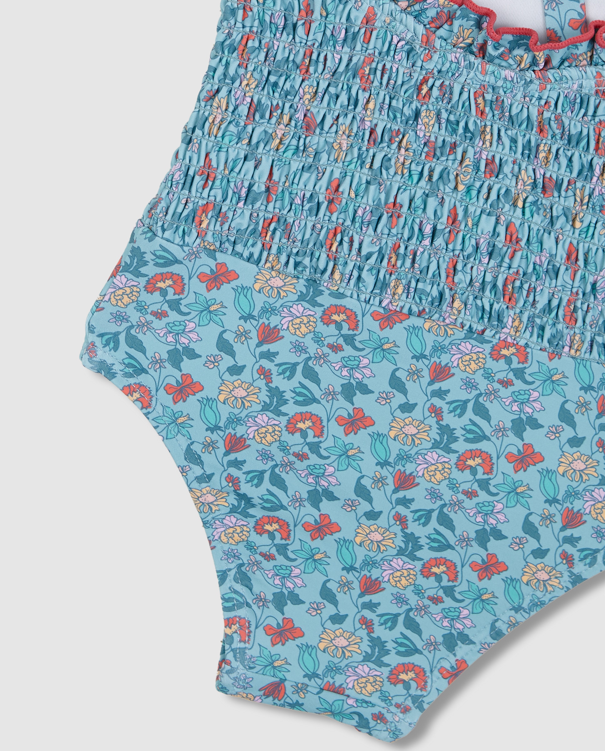 Fato de Banho para Bebé com Estampado de Flores Gocco Azul-claro-4