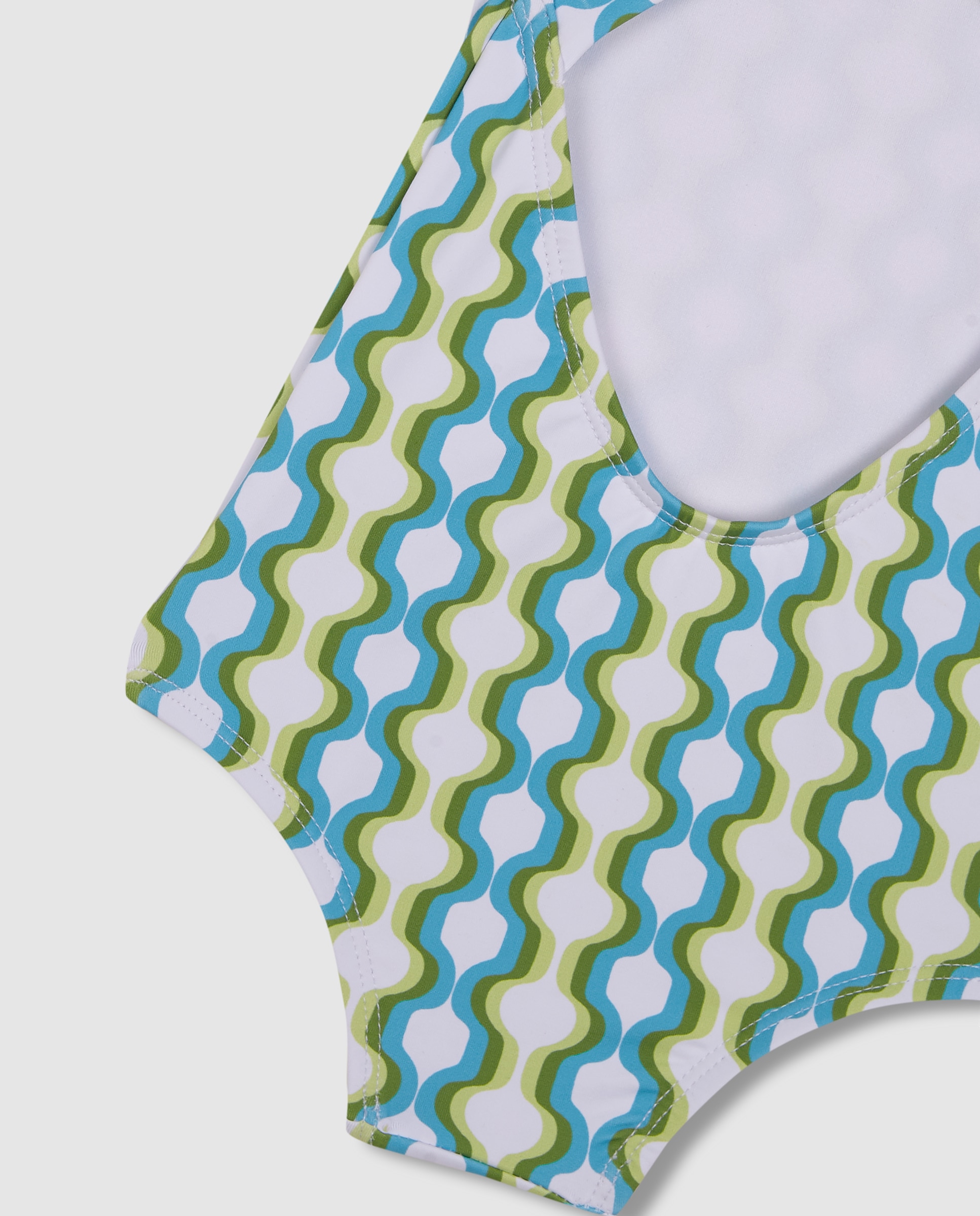 Fato de Banho para Bebé com Estampado Geométrico Gocco Azul / Verde-4