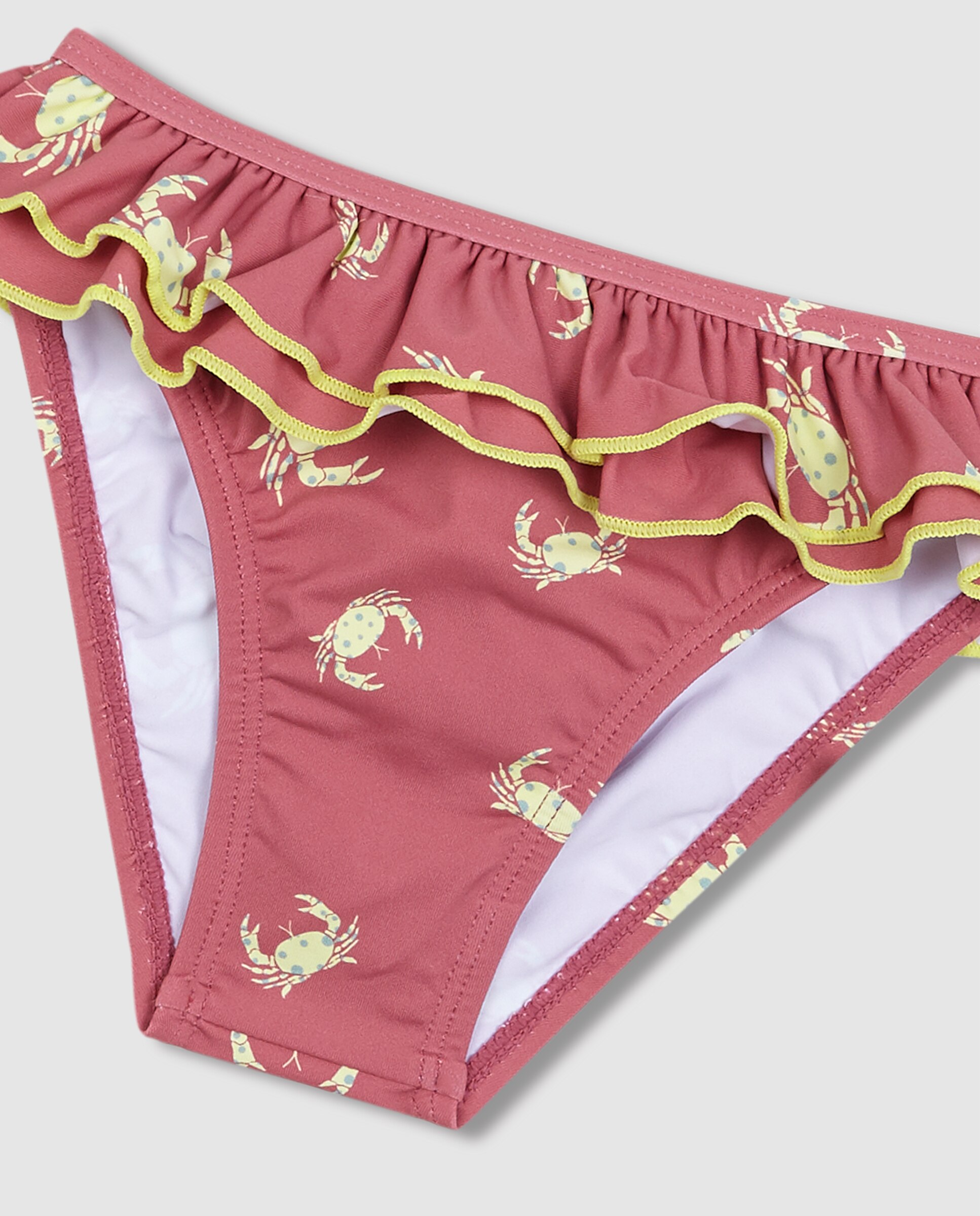 Cueca de Bebé de Caranguejo com Folho Gocco Coral-3