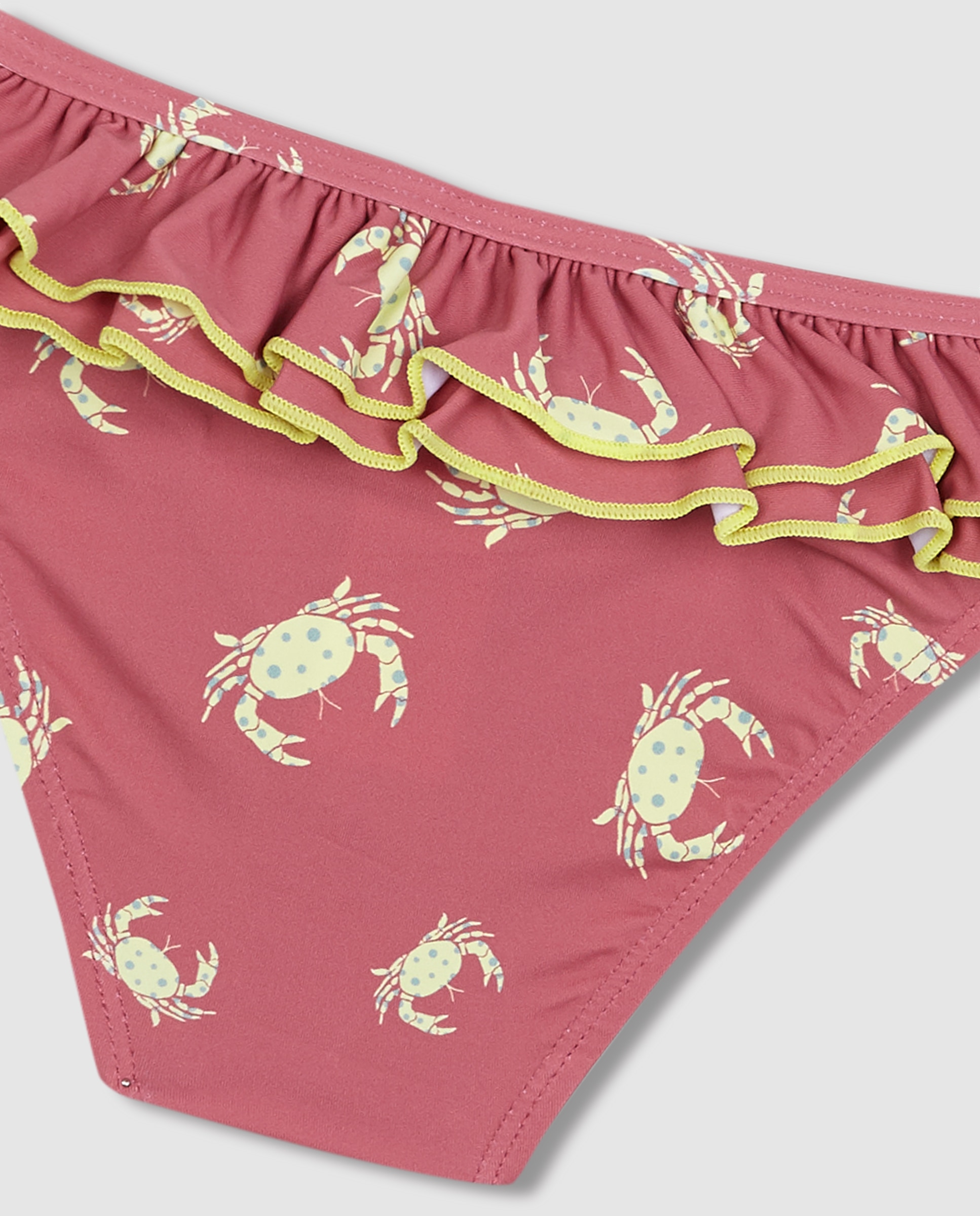 Cueca de Bebé de Caranguejo com Folho Gocco Coral-4