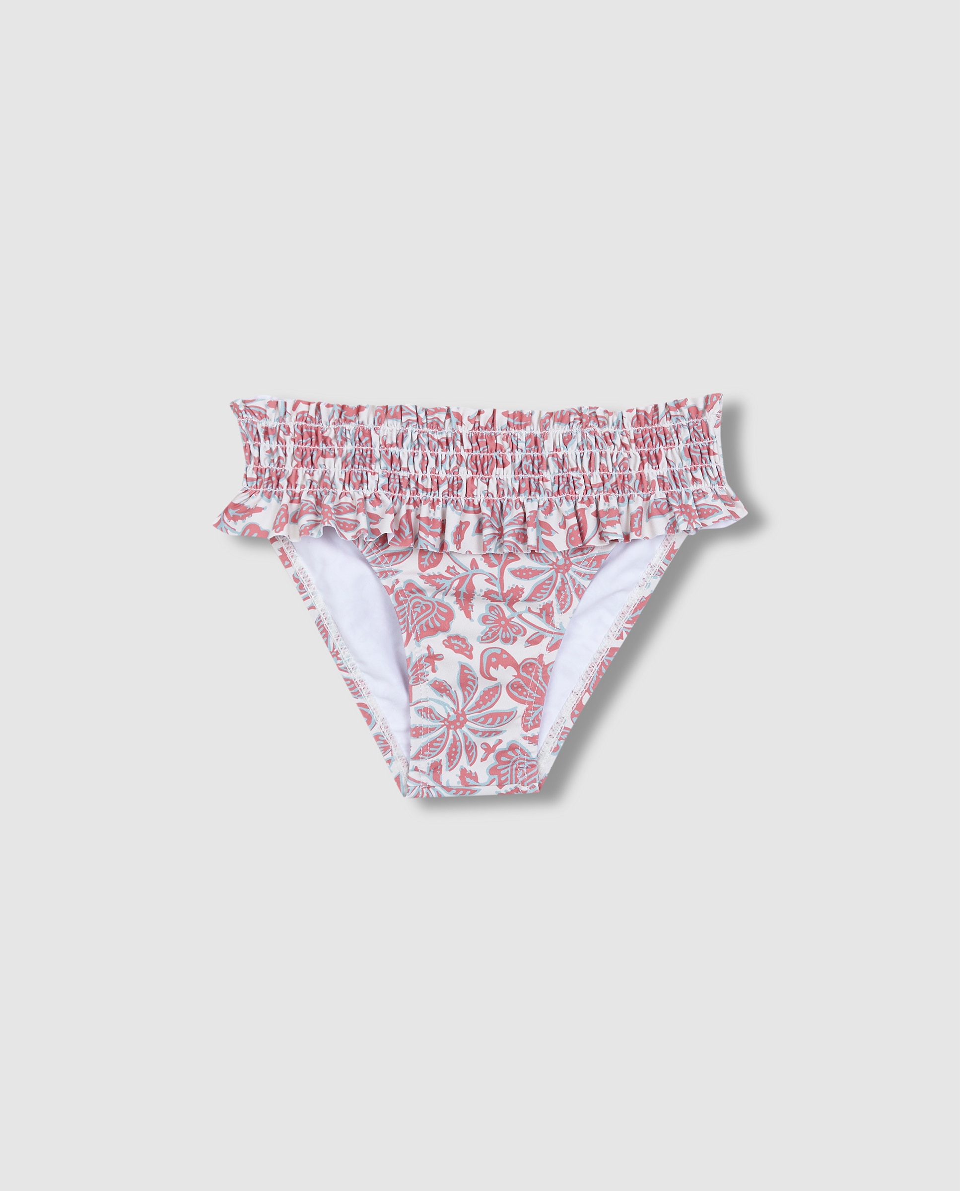 Fato de Banho para Bebé Estampado Flor Índia Gocco Bege/Rosa-1