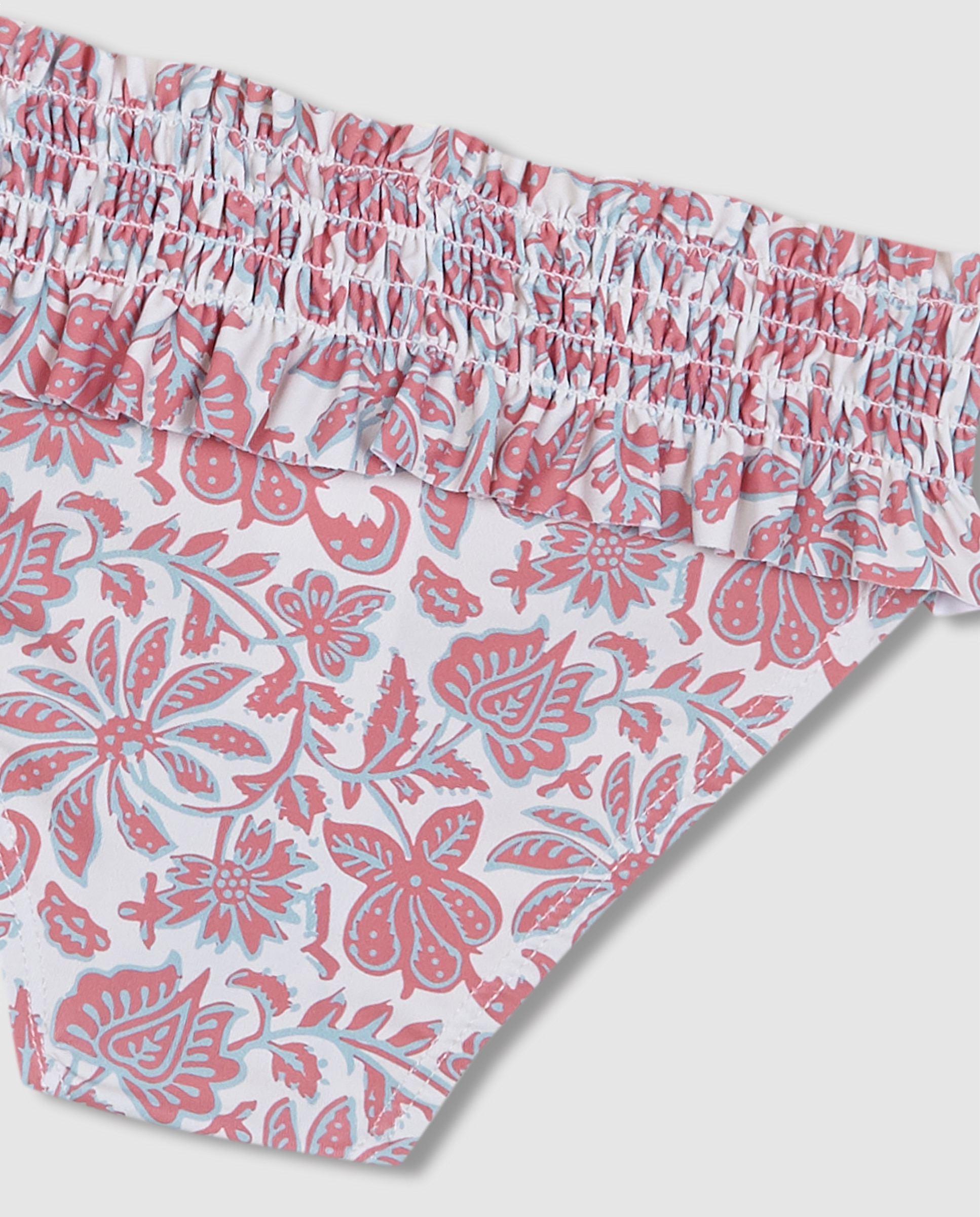 Fato de Banho para Bebé Estampado Flor Índia Gocco Bege/Rosa-4