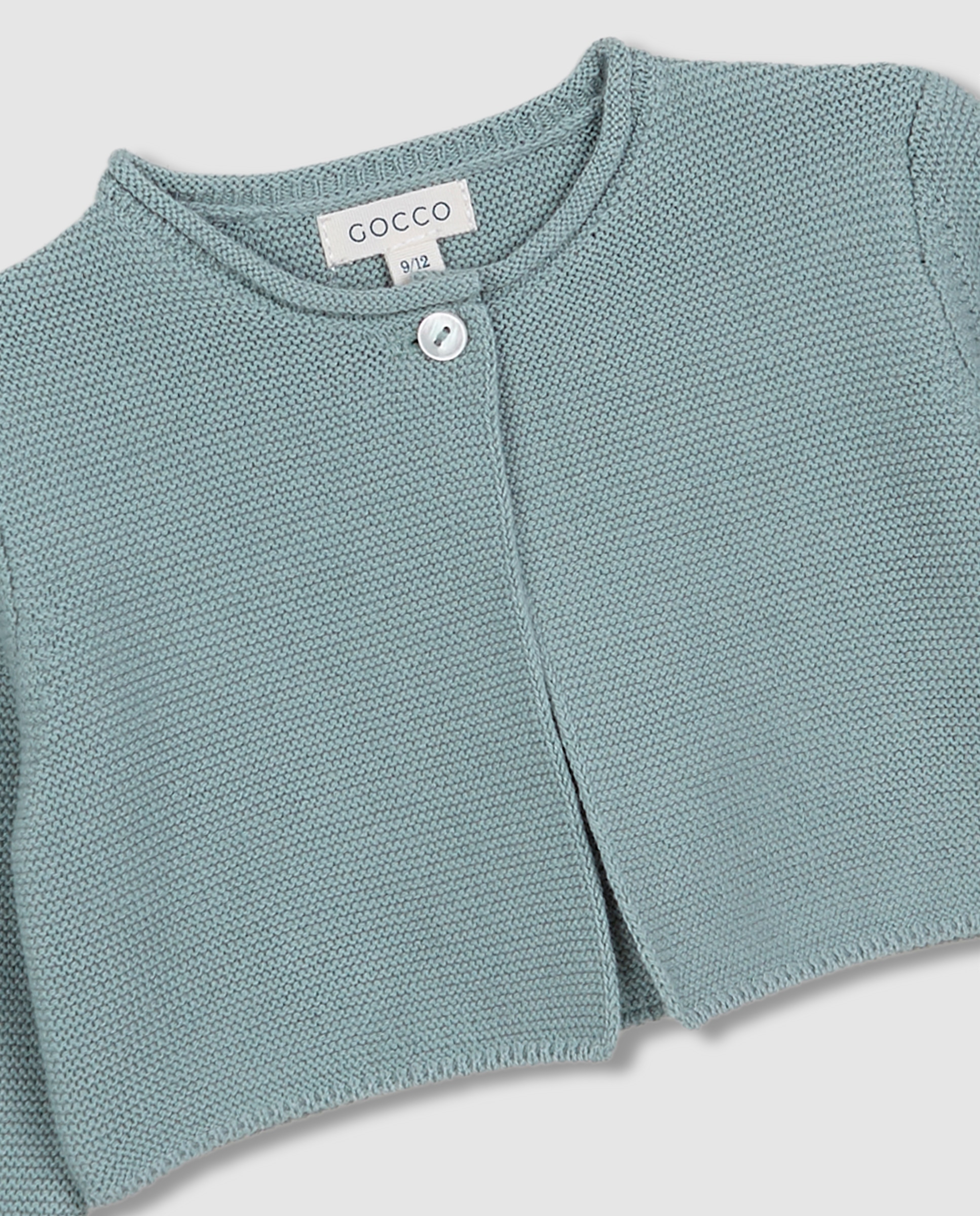Casaco Curto para Bebé de Malha Bobo Gocco Azul / Verde-5