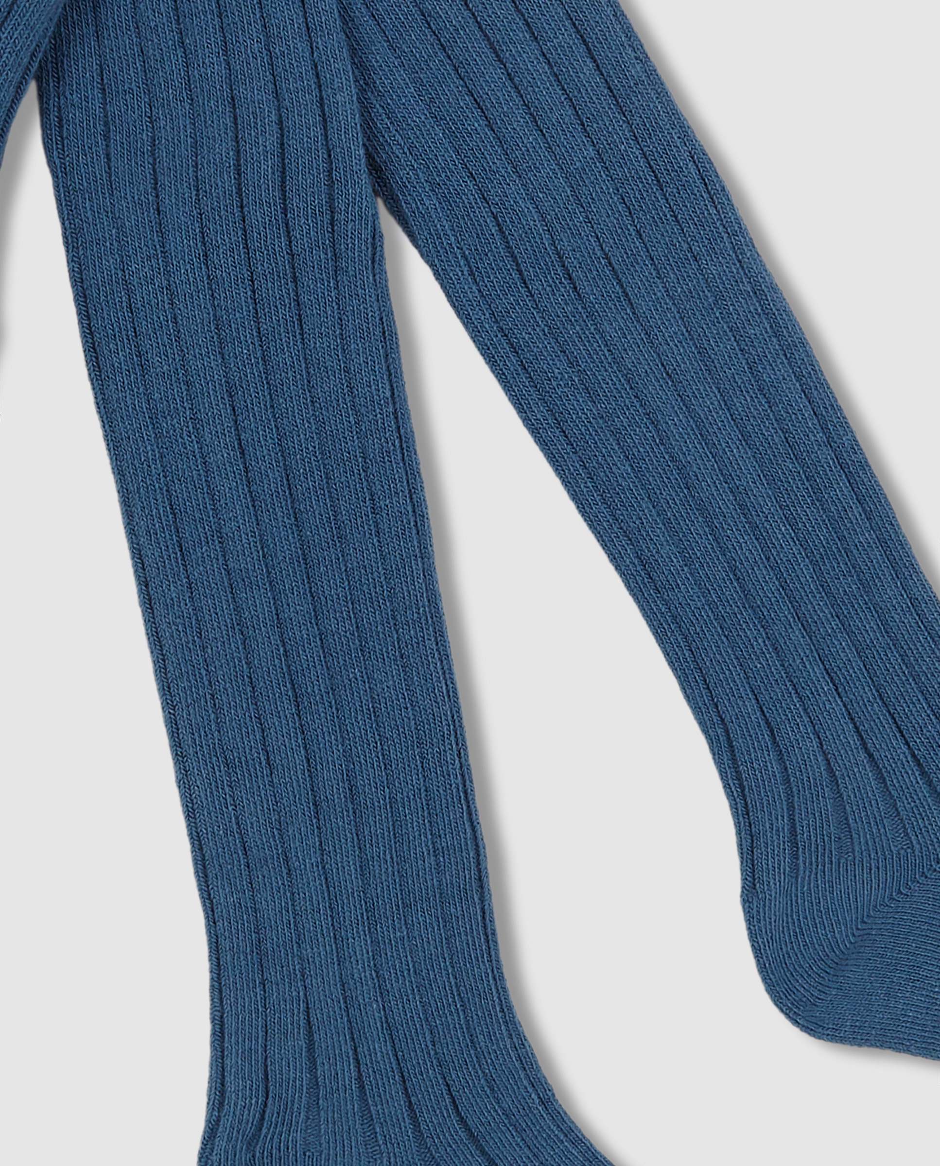 Collants para Bebé Básicos de Canelado Azul-2