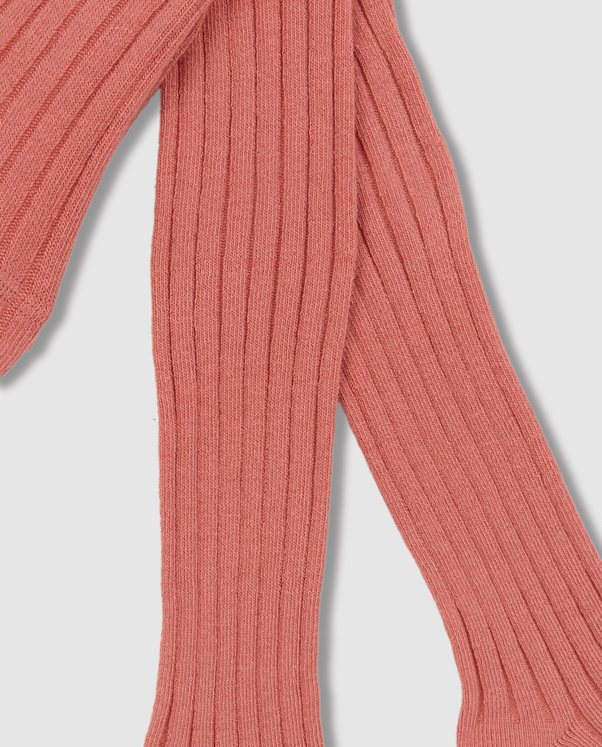 Collants para Bebé Básicos de Canelado Rosa-2