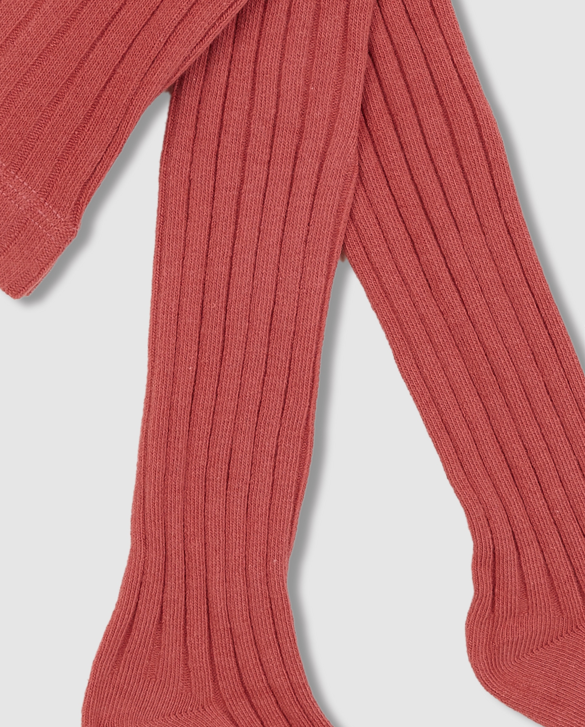 Collants para Bebé Básicos de Canelado Rosa-2