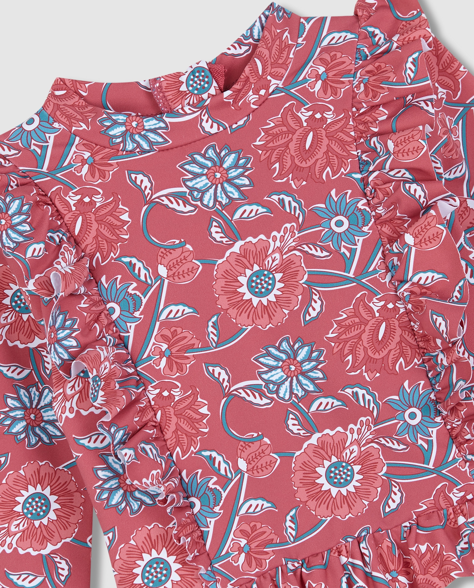 T-shirt para Bebé com Proteção Solar Rosa / azul marinho-3