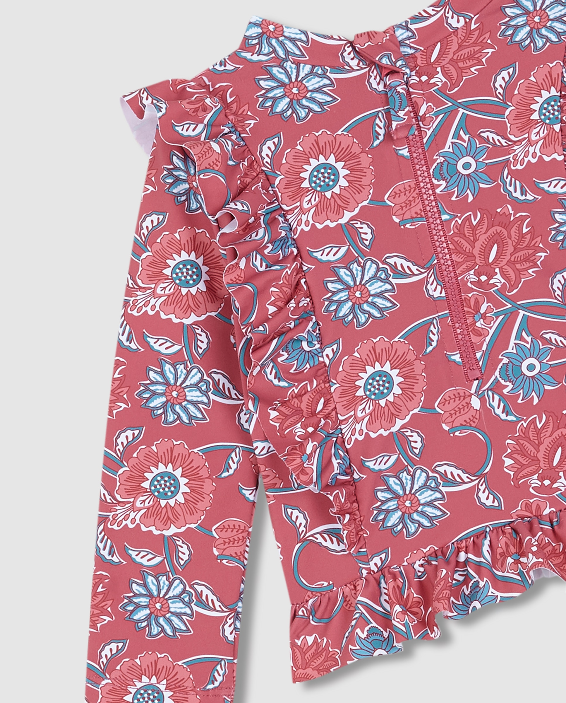 T-shirt para Bebé com Proteção Solar Rosa / azul marinho-4