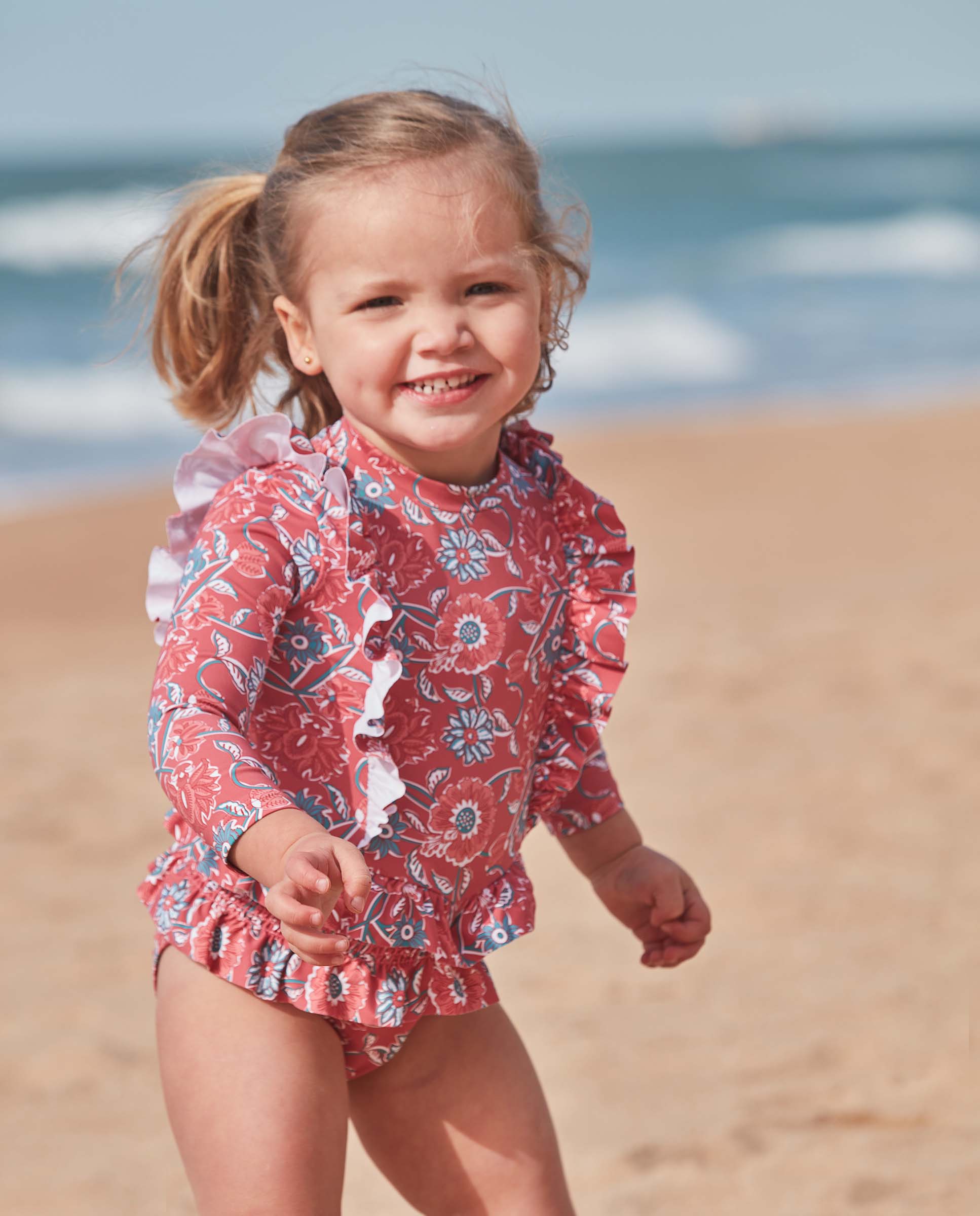 T-shirt para Bebé com Proteção Solar Gocco Rosa / azul marinho-5