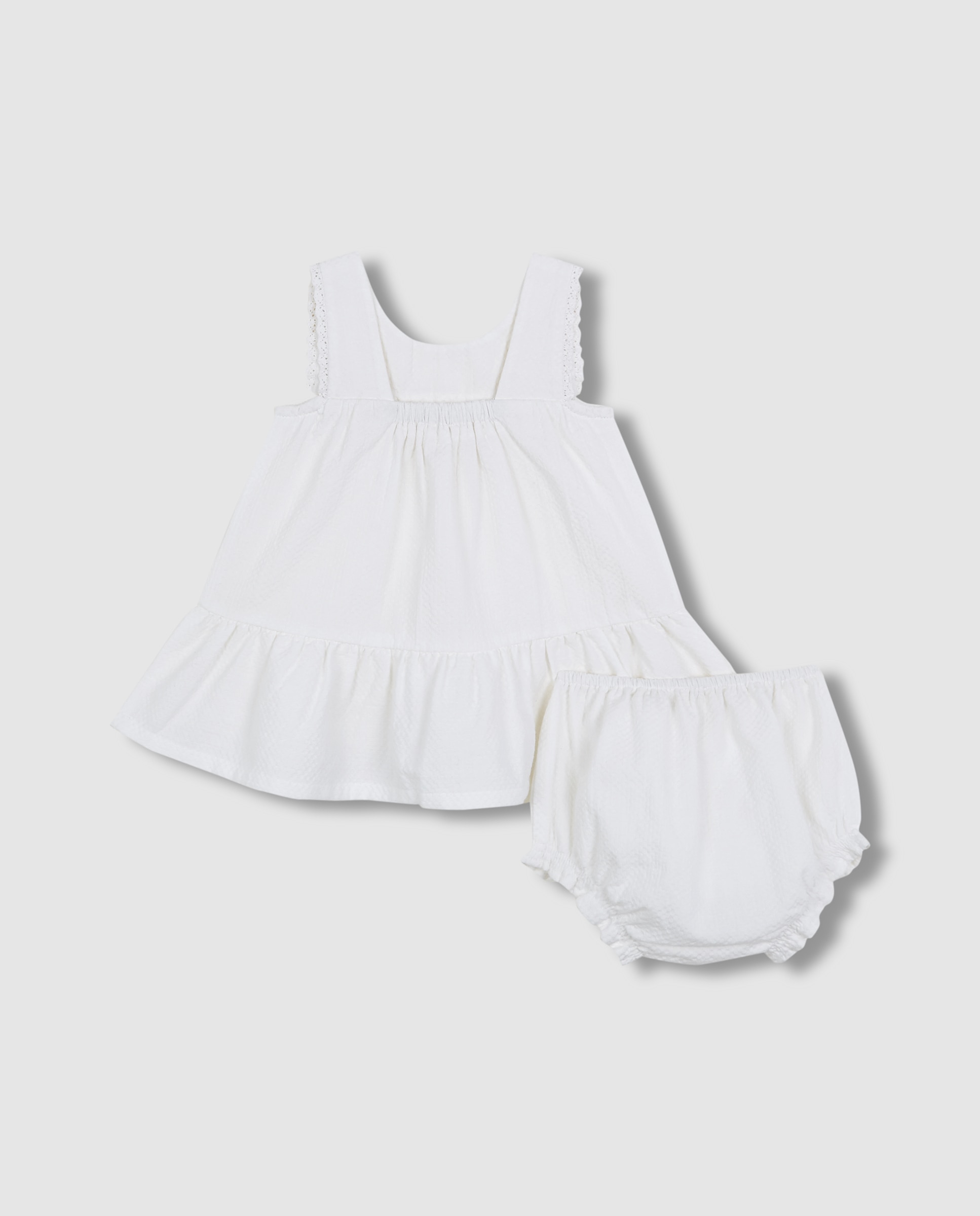 Vestido para Bebé Liso Gocco Branco-2