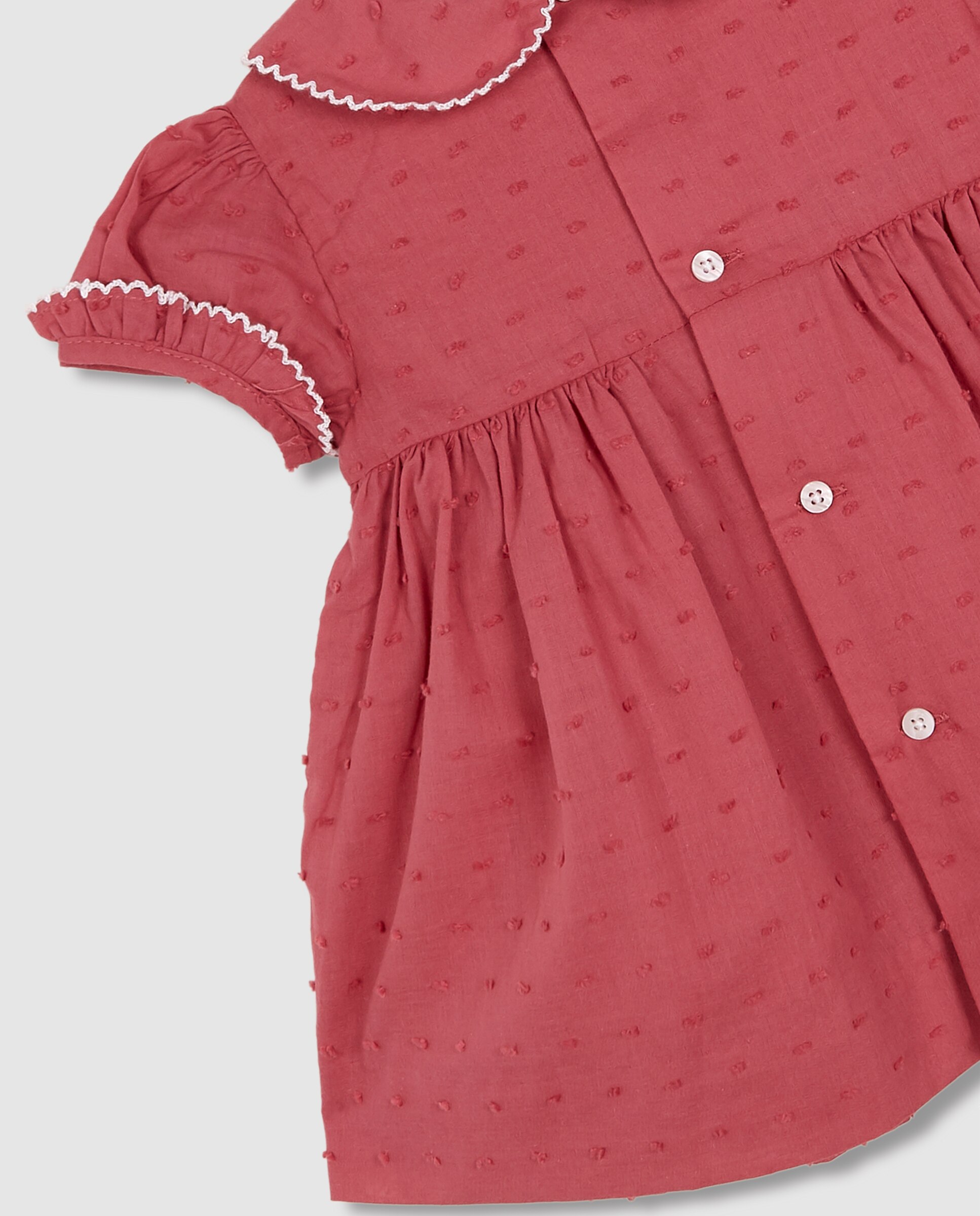 Vestido para Bebé com Smock Gocco Coral-6