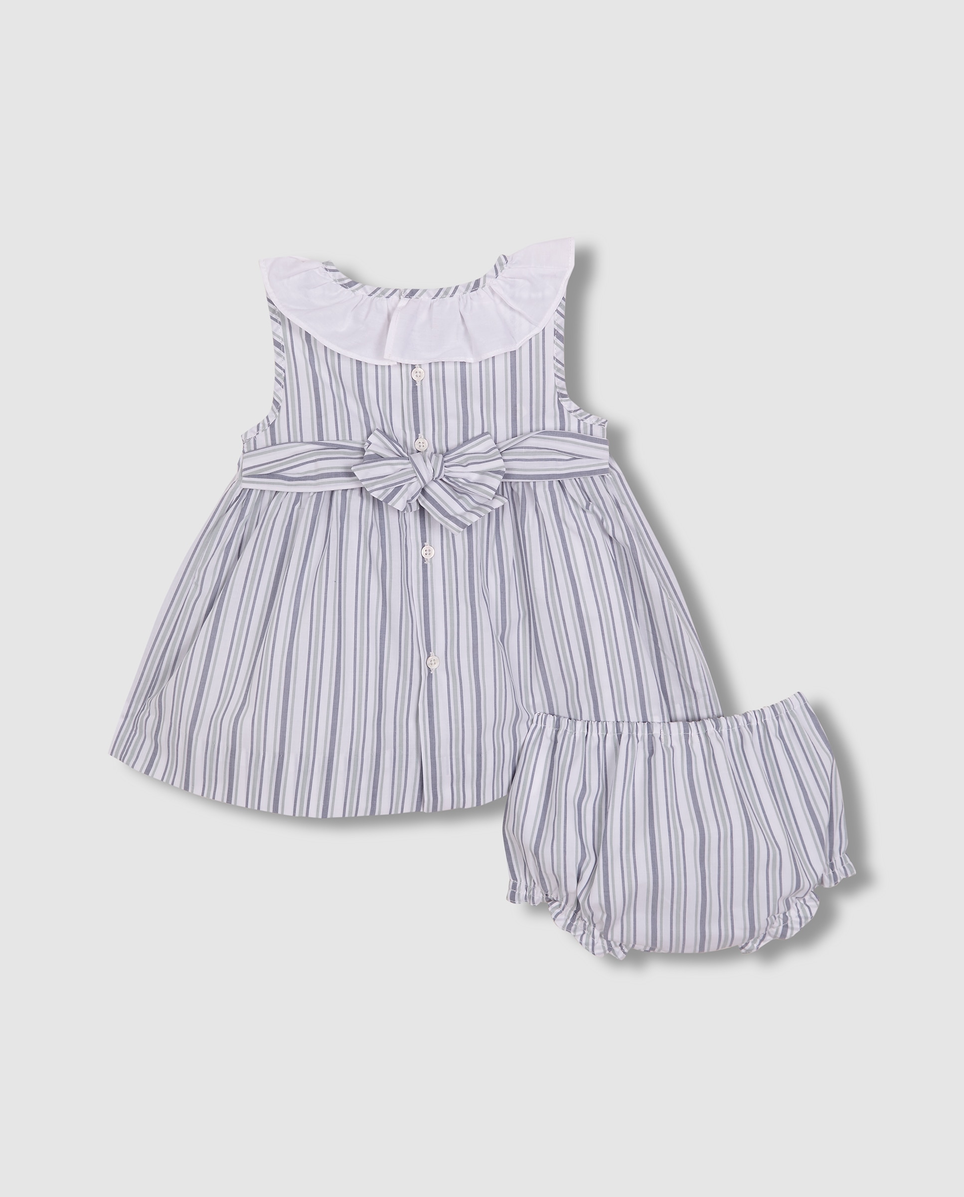 Vestido para Bebé com Smock Gocco Branco-marfim-4