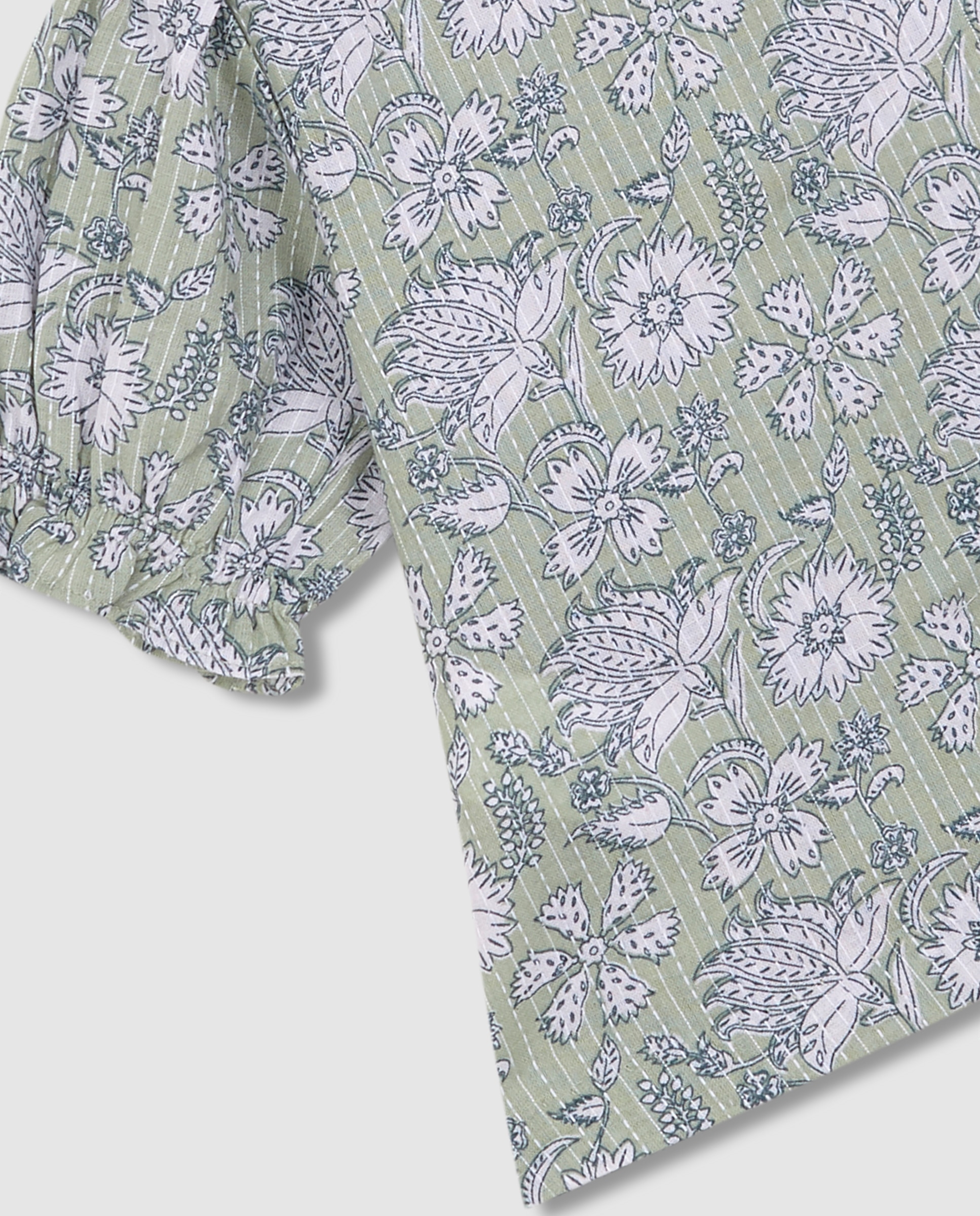 Conjunto para Bebé de Camisa e Calças a Condizer com Capota Gocco Verde-6