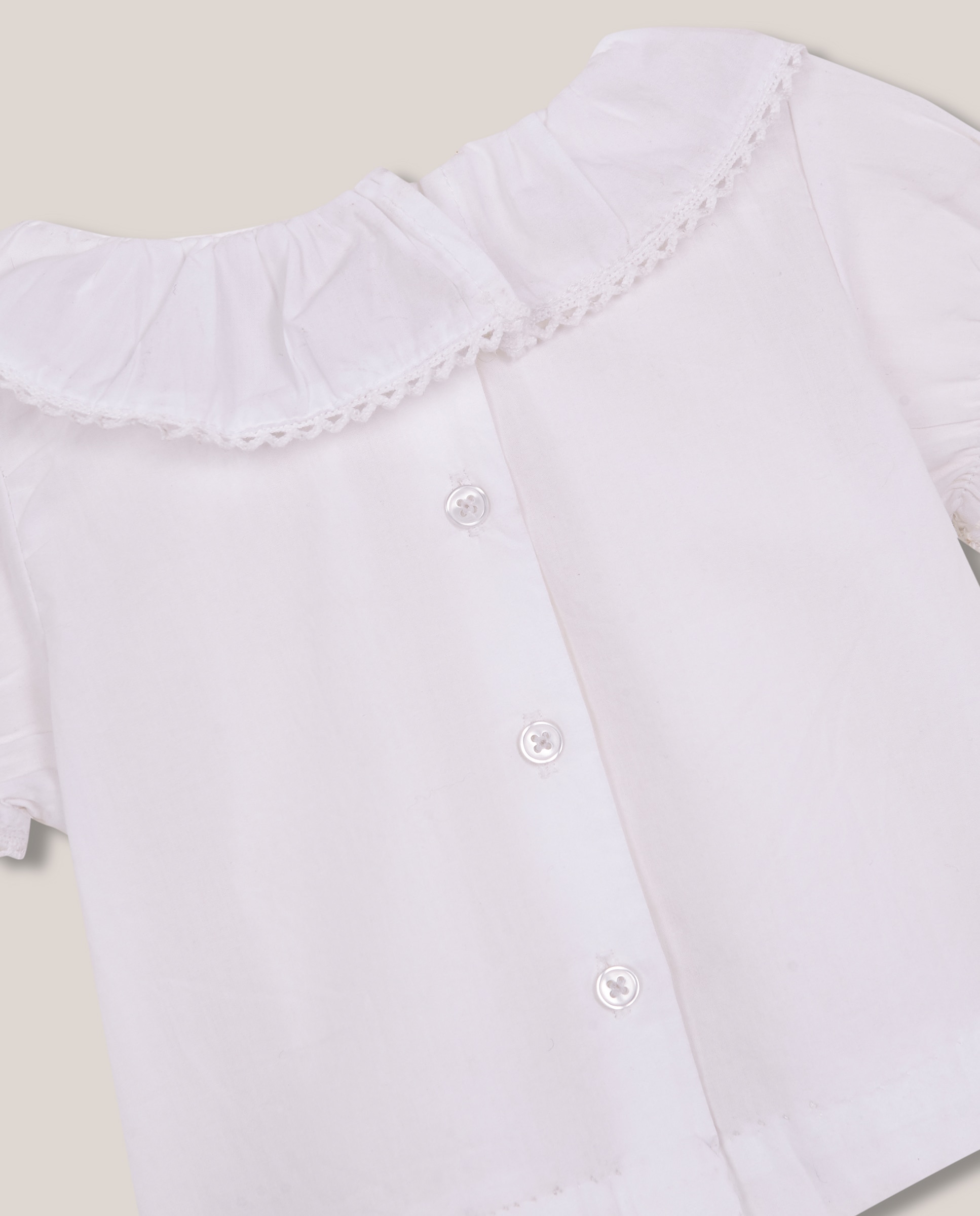 Blusa para Bebé com Gola Folho Gocco Branco-4