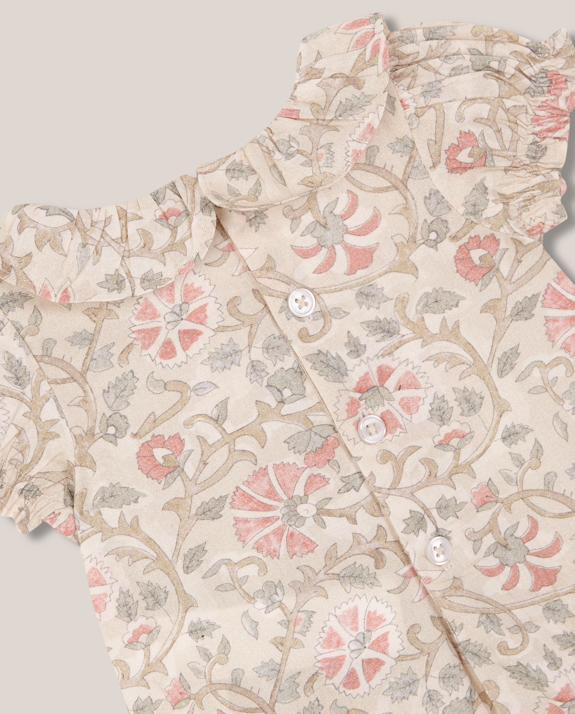 Blusa Body para Bebé Estampada Gocco Bege-4