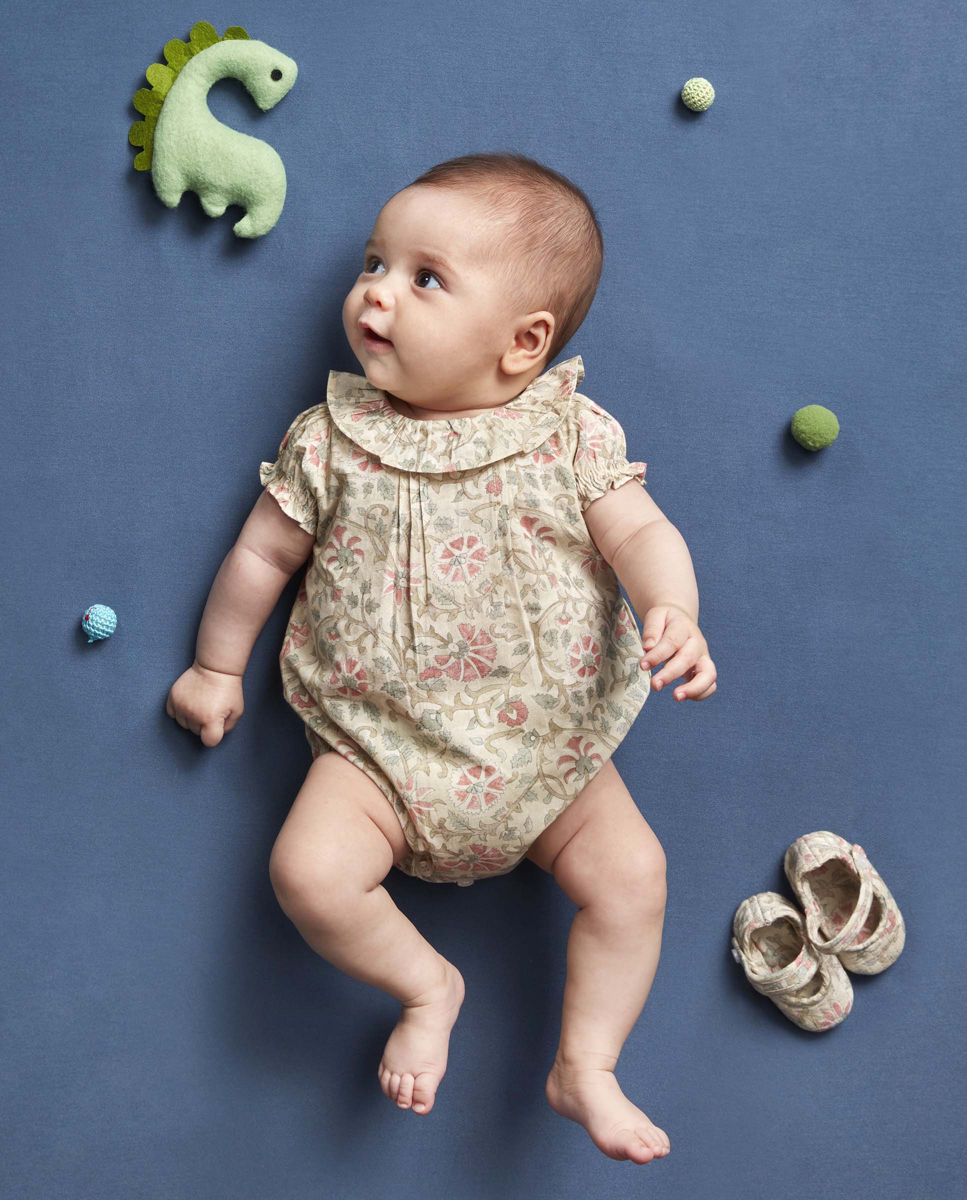 Blusa Body para Bebé Estampada Gocco Bege-5