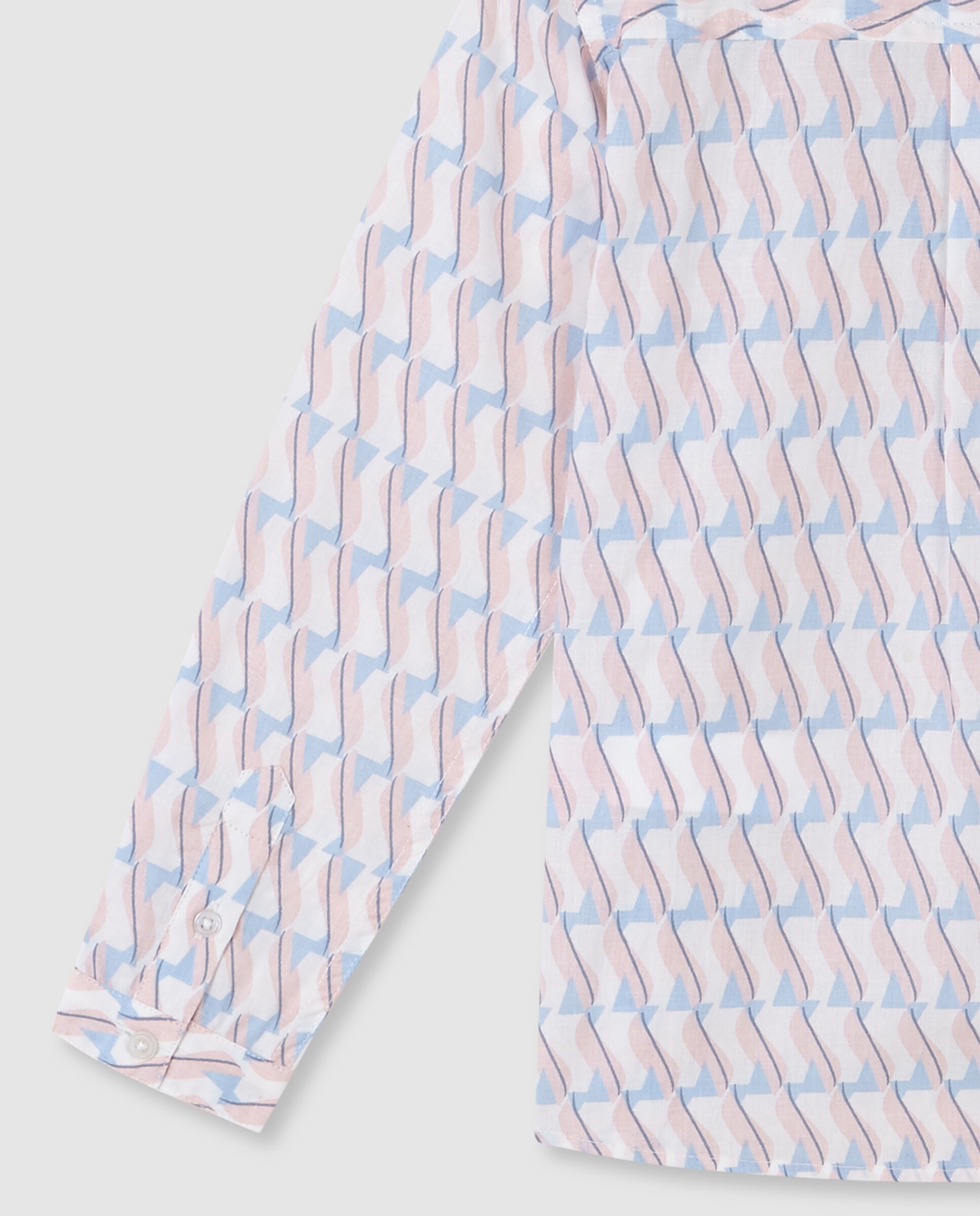 Camisa Infantil com Estampado Geométrico Gocco Rosa-4