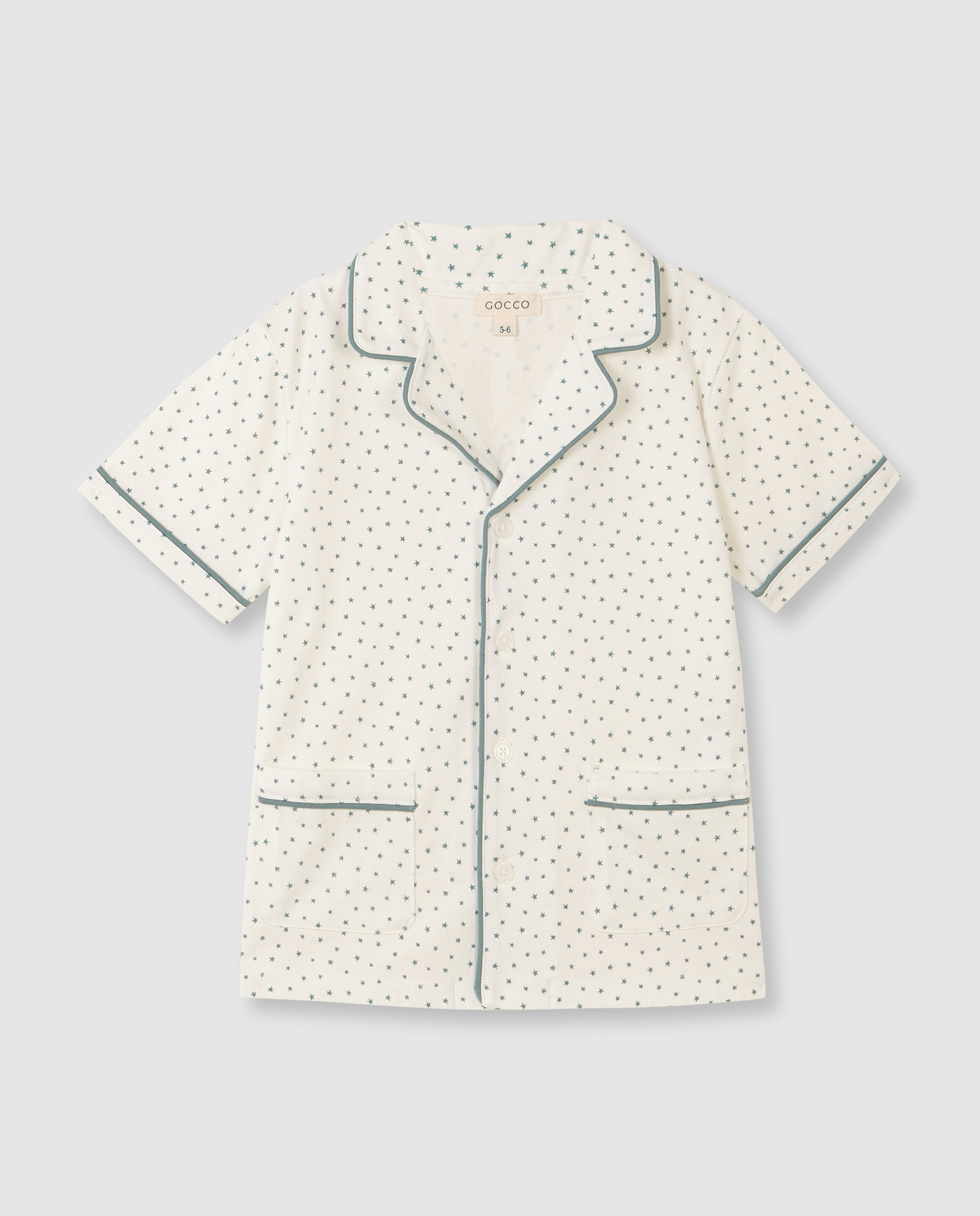 Pijama Infantil de Malha com Estrelas Gocco Branco-marfim-2