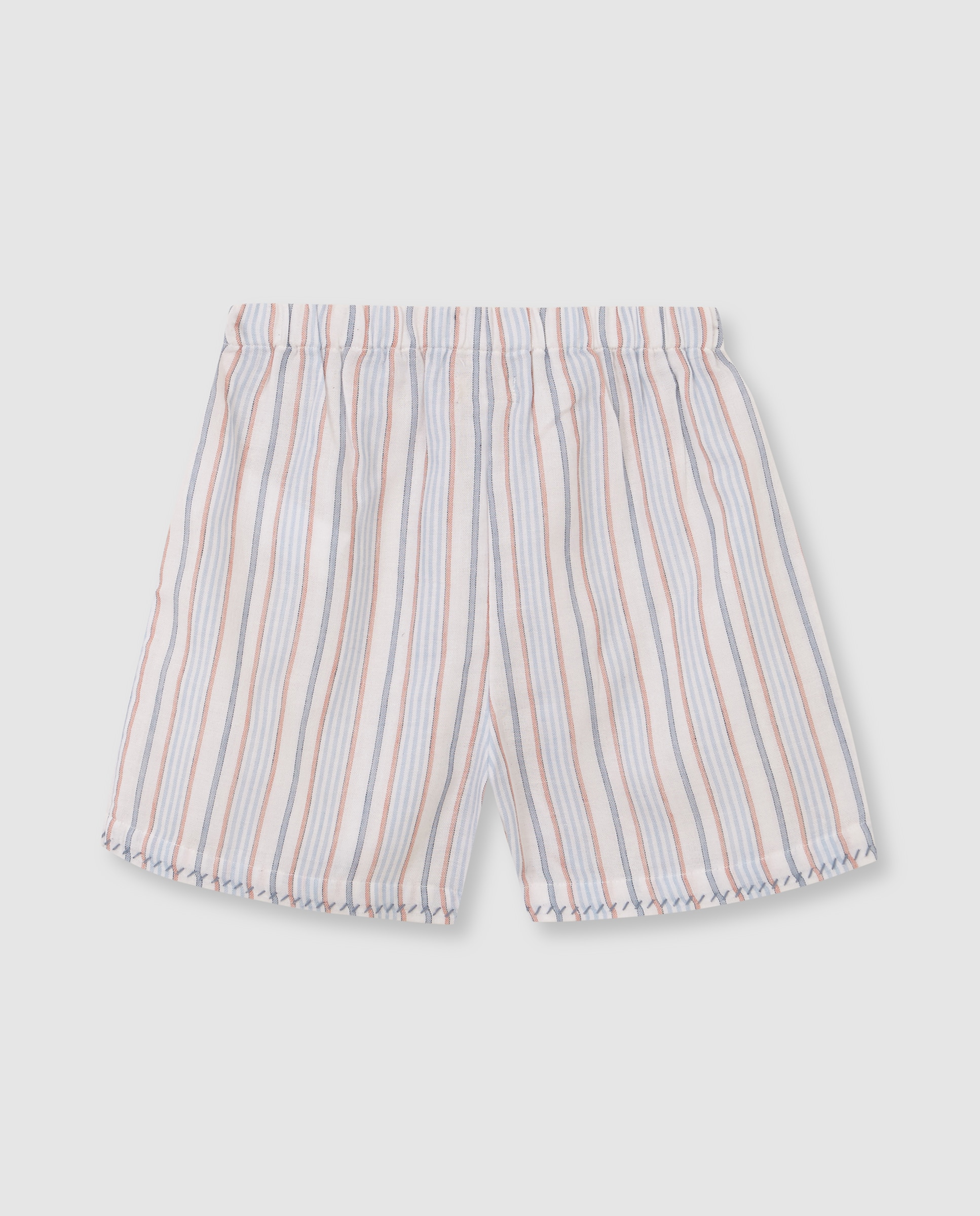 Pijama Infantil Às Riscas Branco-3