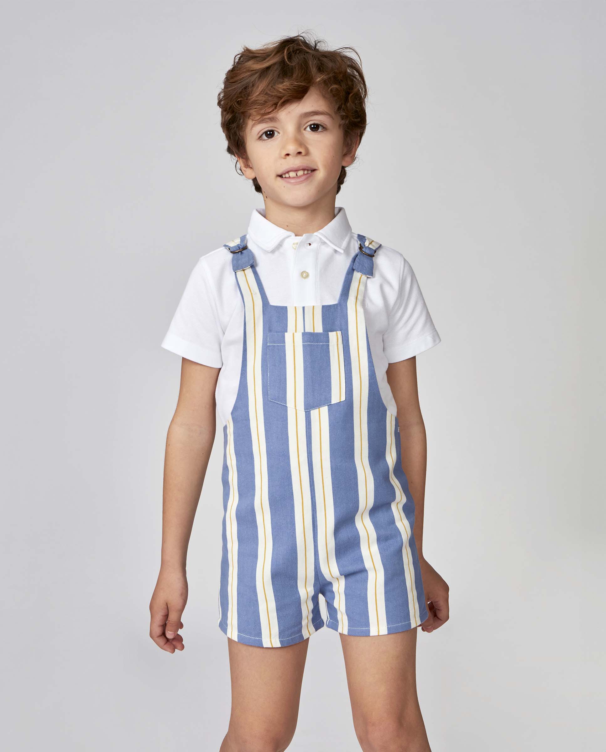Imagem 0 de Jardineiras Infantil Às Riscas